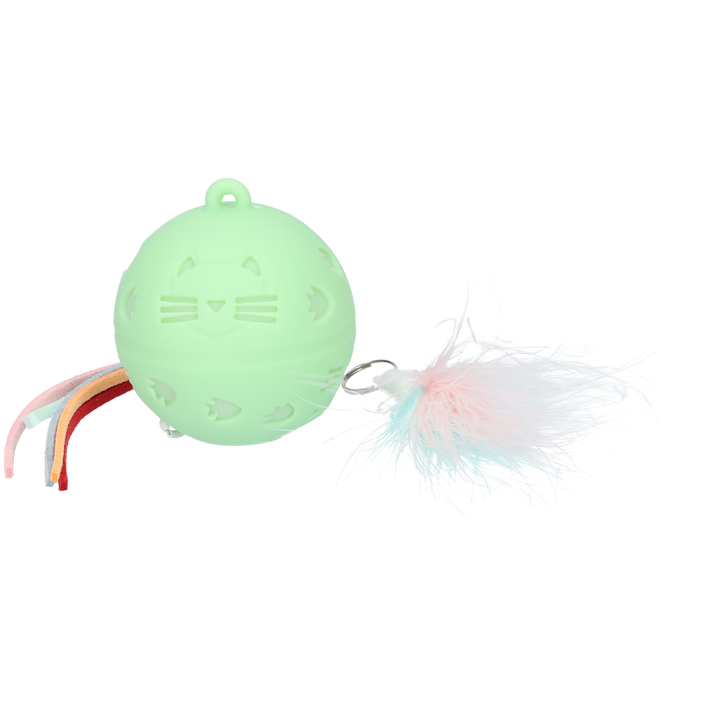 Kattenspeelgoed Bal met Lichtjes - Katten Speelgoed met 2 Standen - Kattenspeeltjes - Lichtgroen