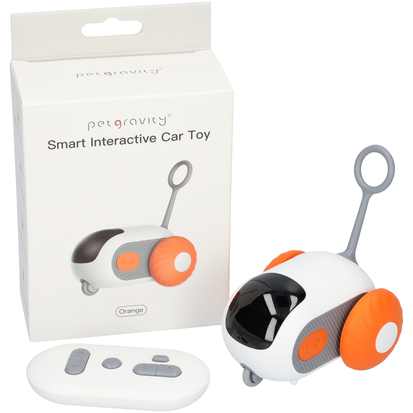 Kattenspeelgoed - Hét RC Kattenspeeltje elektrisch - Automatisch Rijdend Auto Speelgoed - Oranje