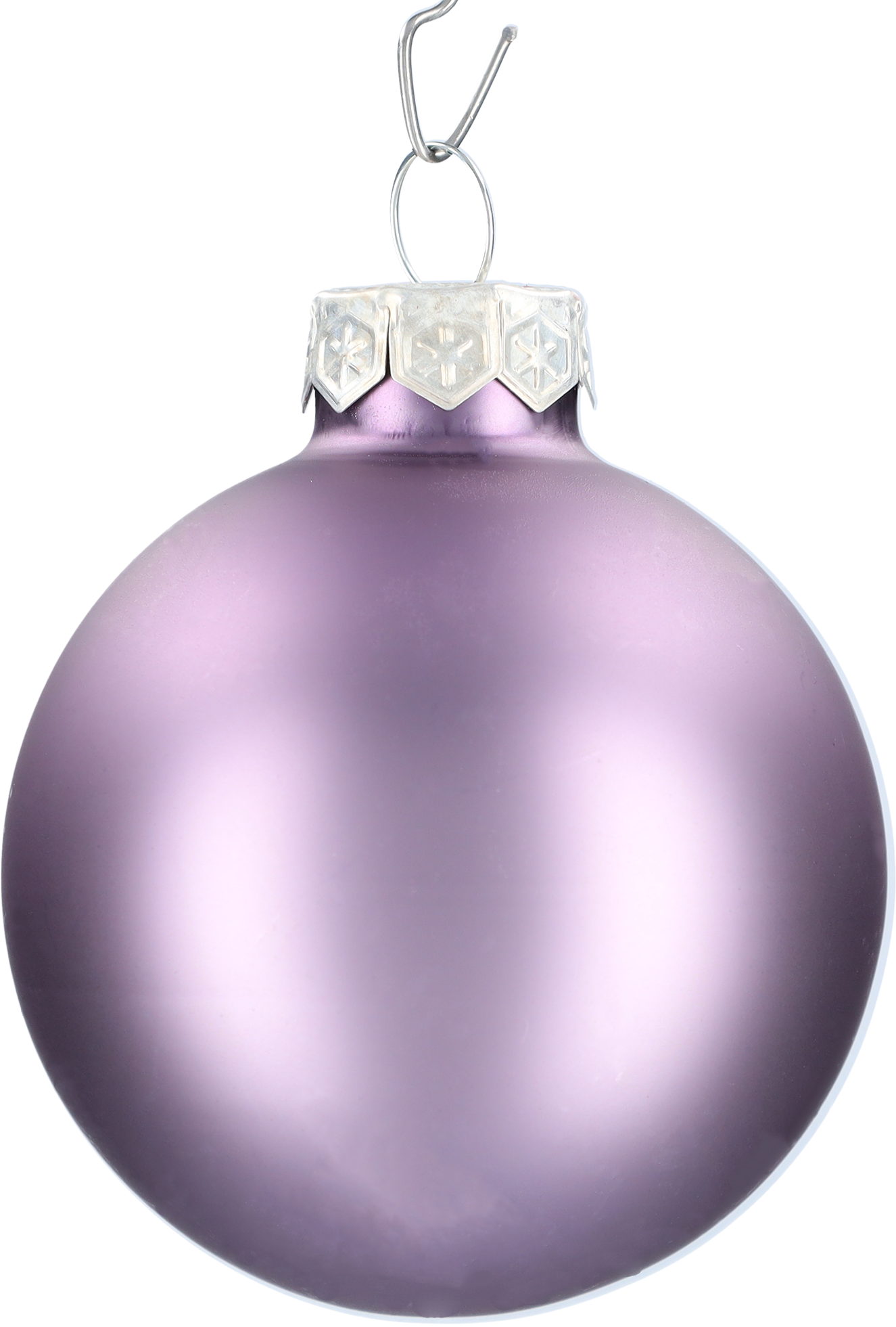 Glazen kerstballen - Set van 36 stuks/60mm - Glas - Frosted Lilac - Donkerpaars