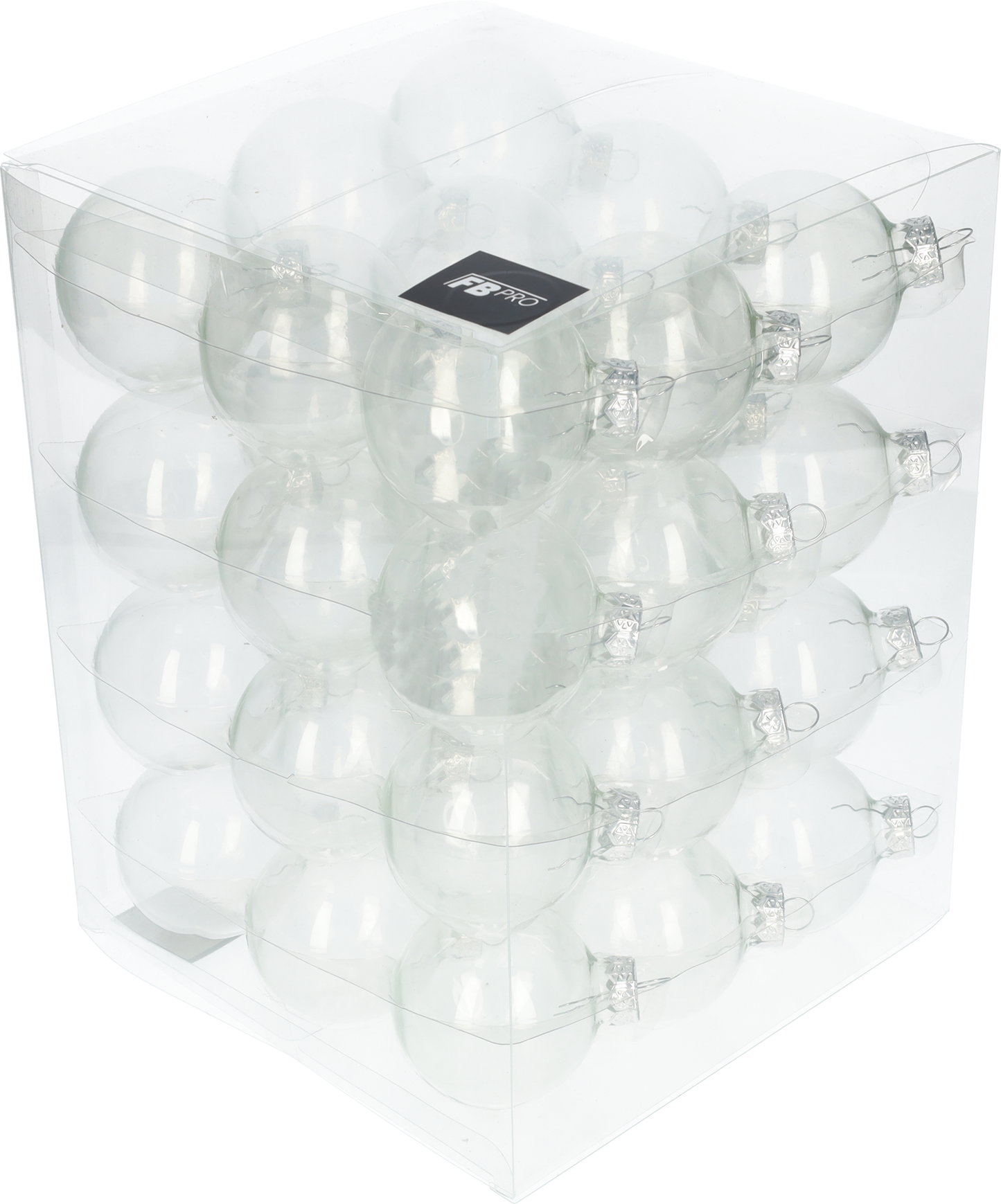 Glazen kerstballen - Set van 36 stuks/60mm - Glas - Doorzichtig