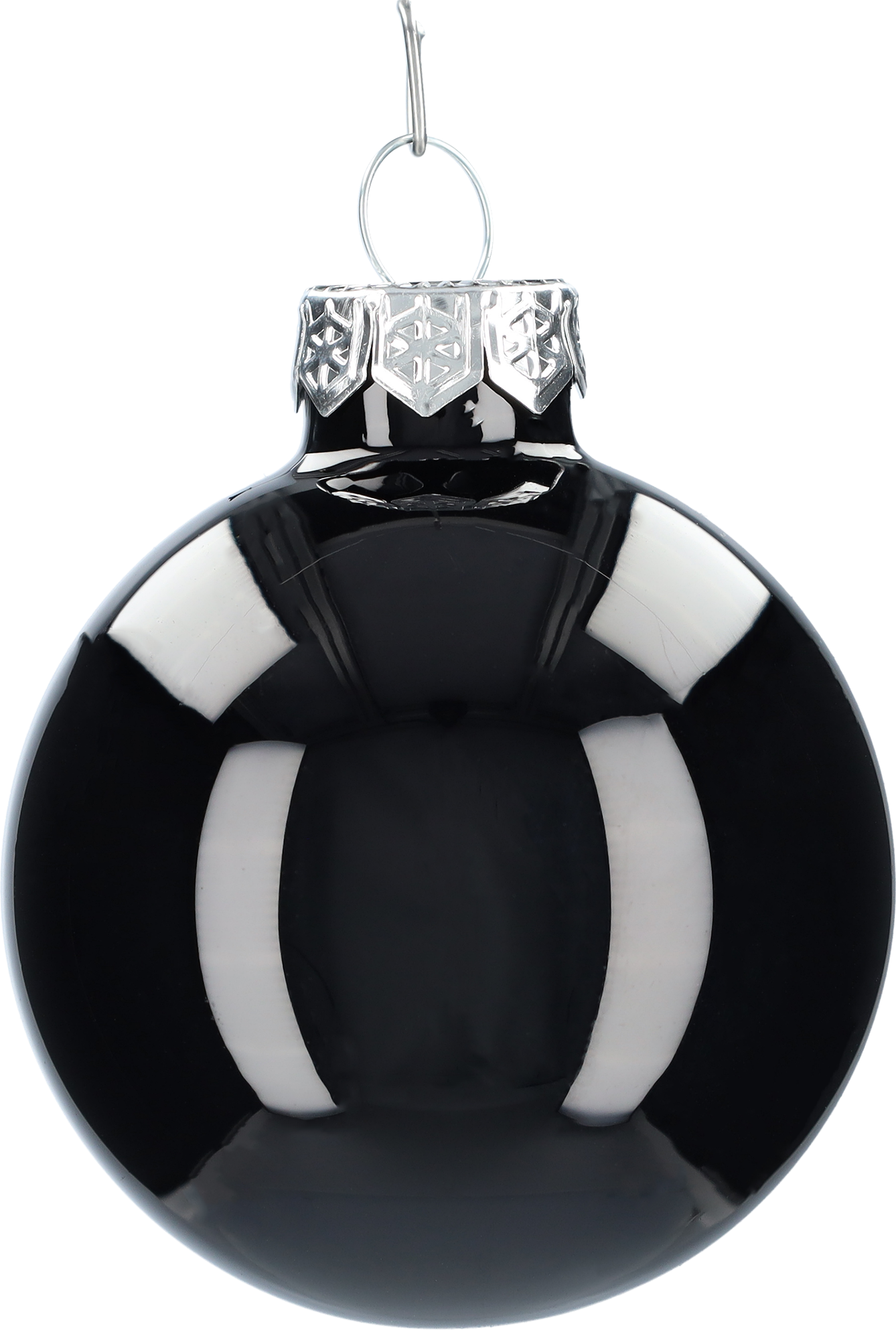 Glazen kerstballen - Set van 36 stuks/60mm - Glas - Black Combi - Zwart