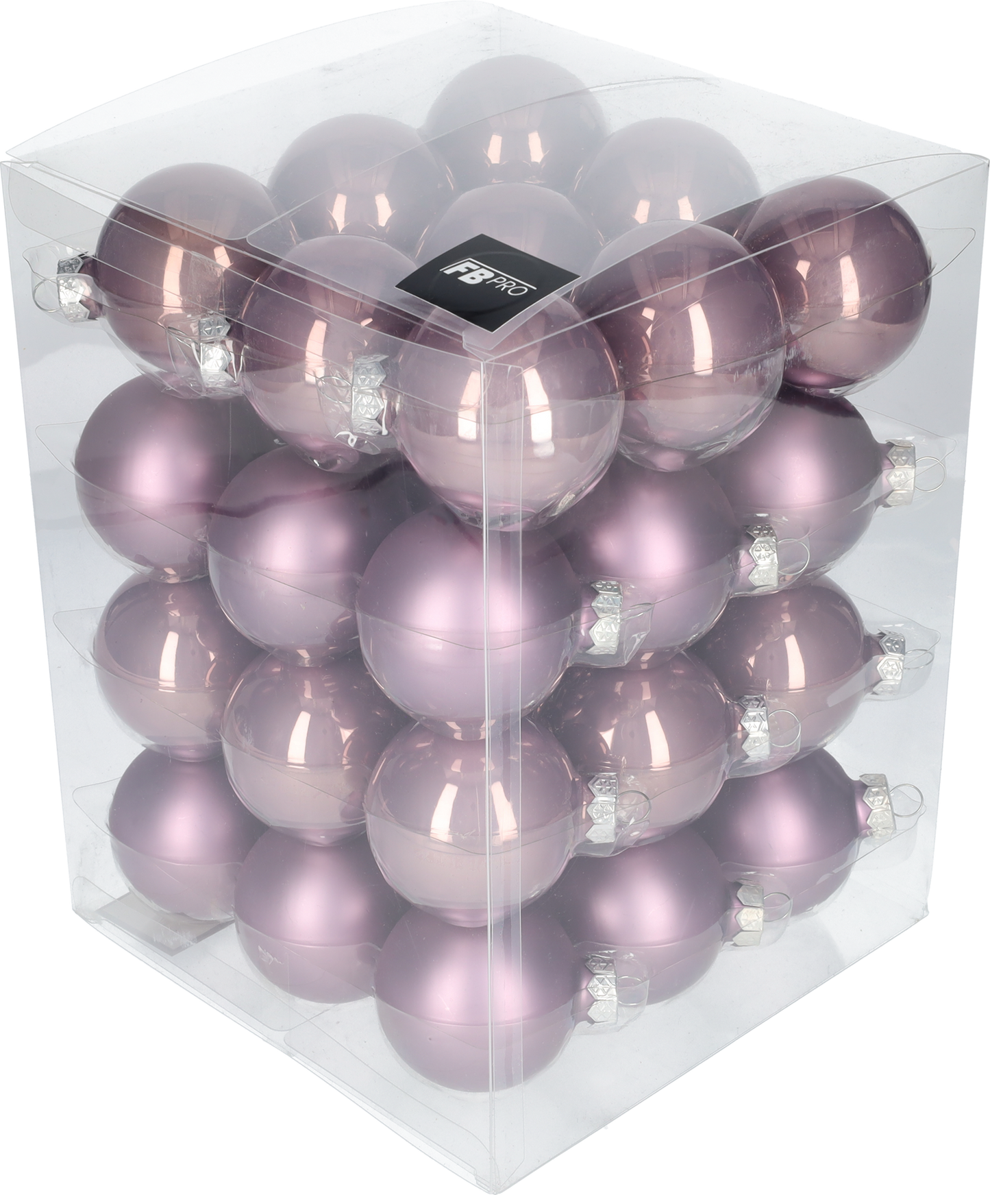 Glazen kerstballen - Set van 36 stuks/60mm - Glas - Lilac Sage - Paars