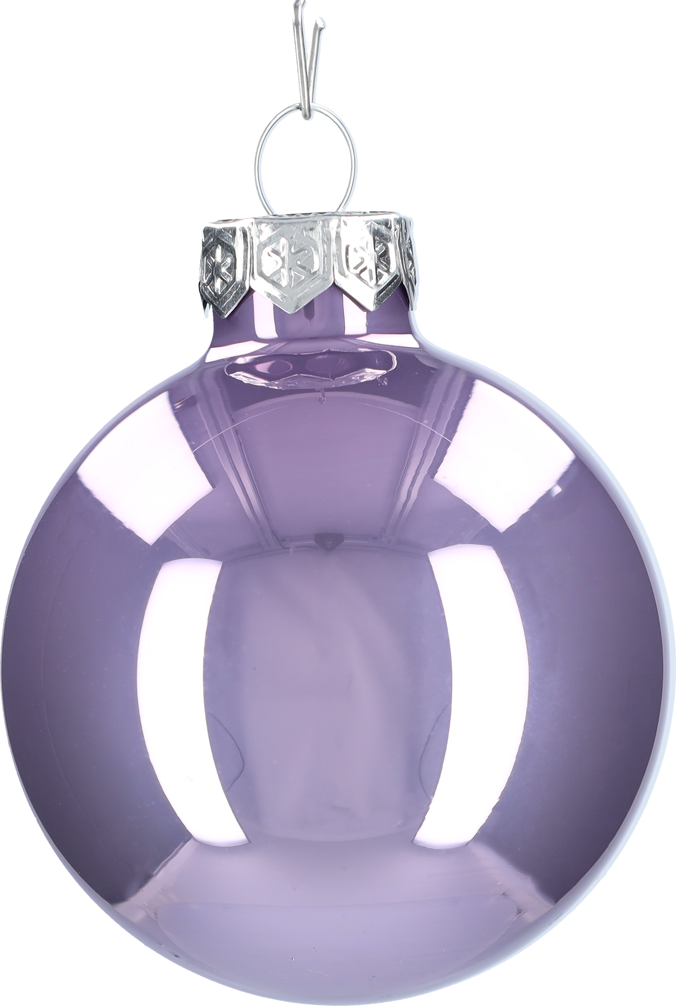 Glazen kerstballen - Set van 36 stuks/60mm - Glas - Frosted Lilac - Donkerpaars