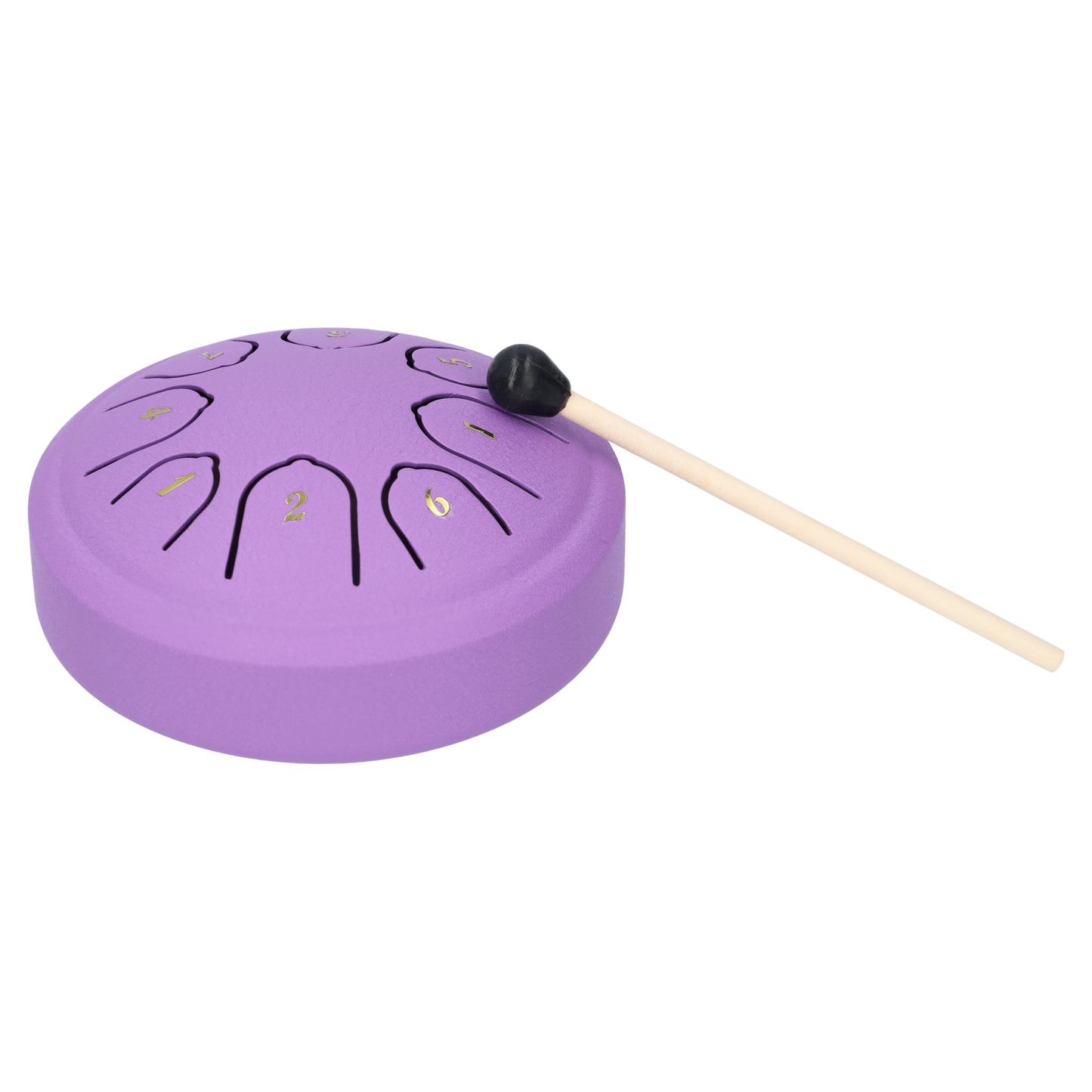 Handpan 4.5 inch, Klankschaal - Met Drumstick - Paars