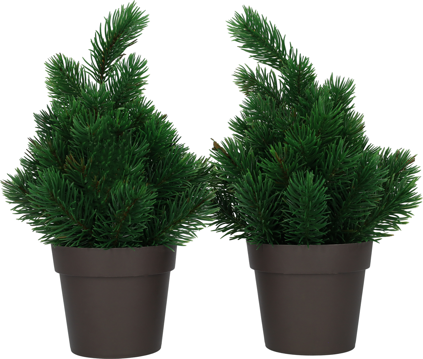 Mini kerstboom - Kerstversiering - Kerstdecoratie voor binnen - Leuk aan te kleden met kerstverlichting - Set van 2 - Leuke sfeermakers in huis