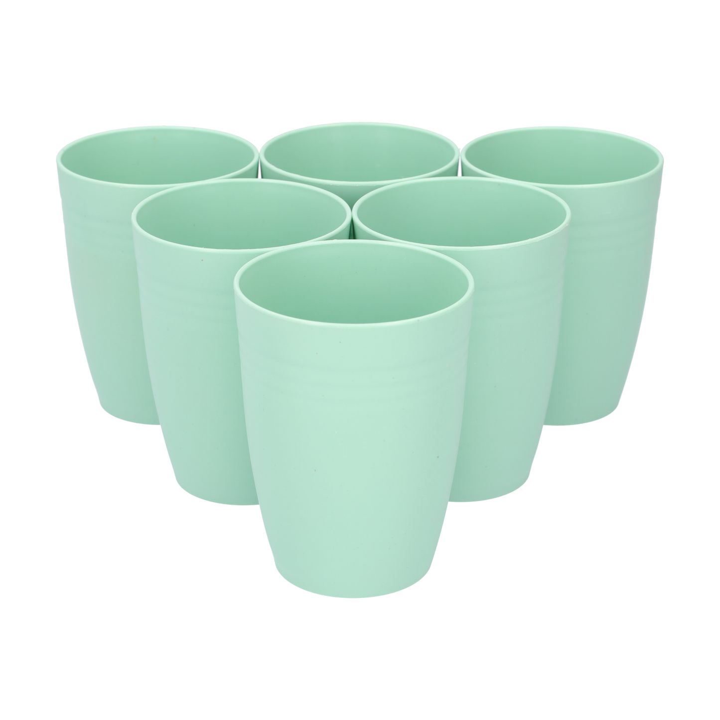 Duurzame Kunststof Drinkbekers van 400ml - Groene Plastic Bekers in Sets van 6