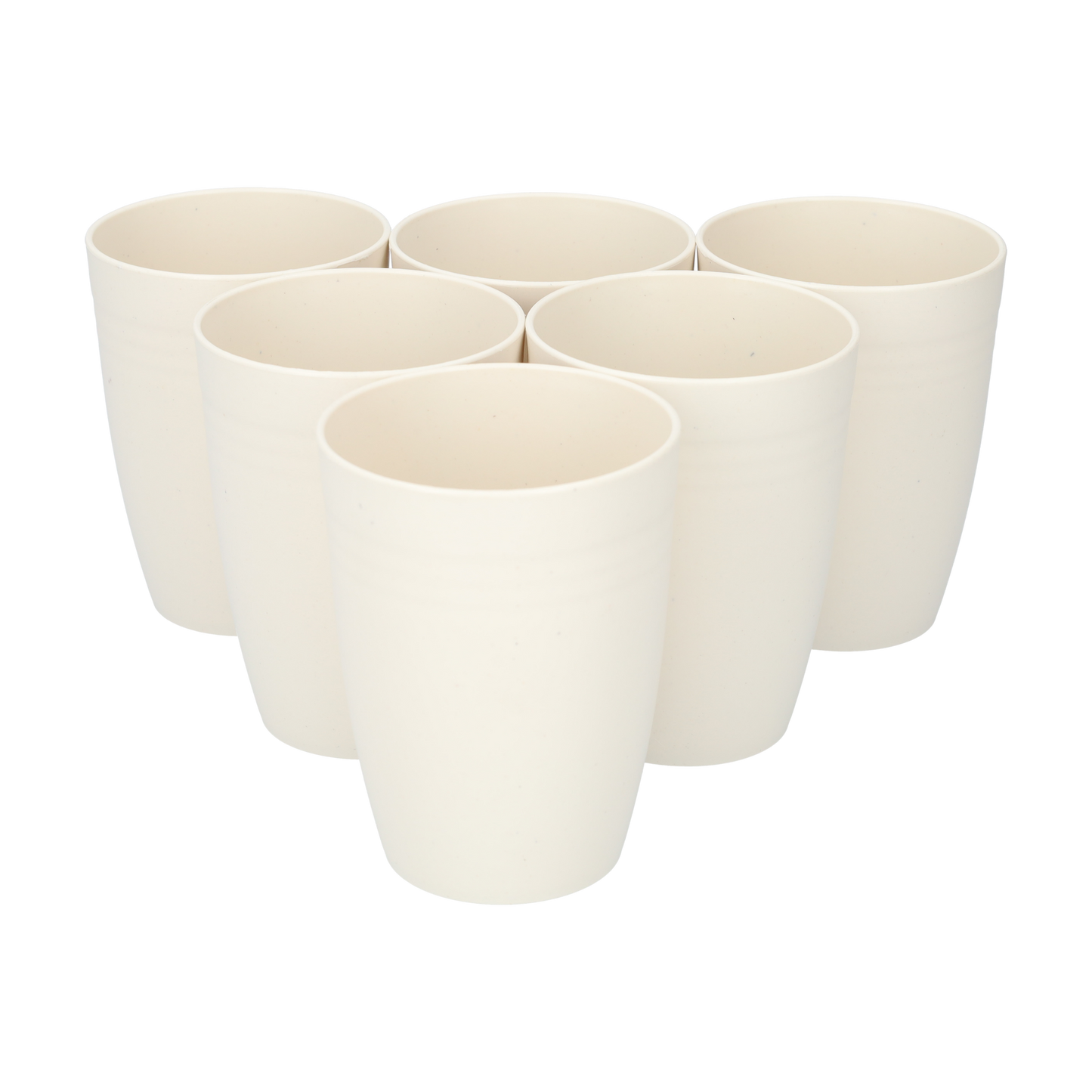 Duurzame Kunststof Drinkbekers van 400ml - Witte Plastic Bekers in Sets van 6