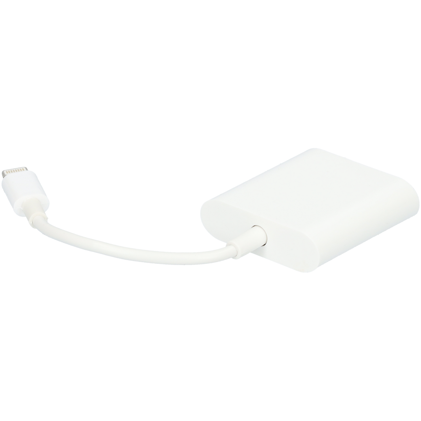 SD kaart lezer - SD card reader - Lightning cable - Compact formaat - Ook voor Micro SD - Wit