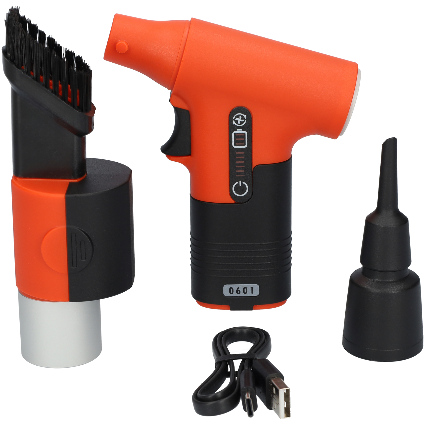 FBT170 - Electrische turbo fan - Ventilator - Jet fan - Blaas pistool - Oplaadbaar - Verschillende snelheden - Oranje