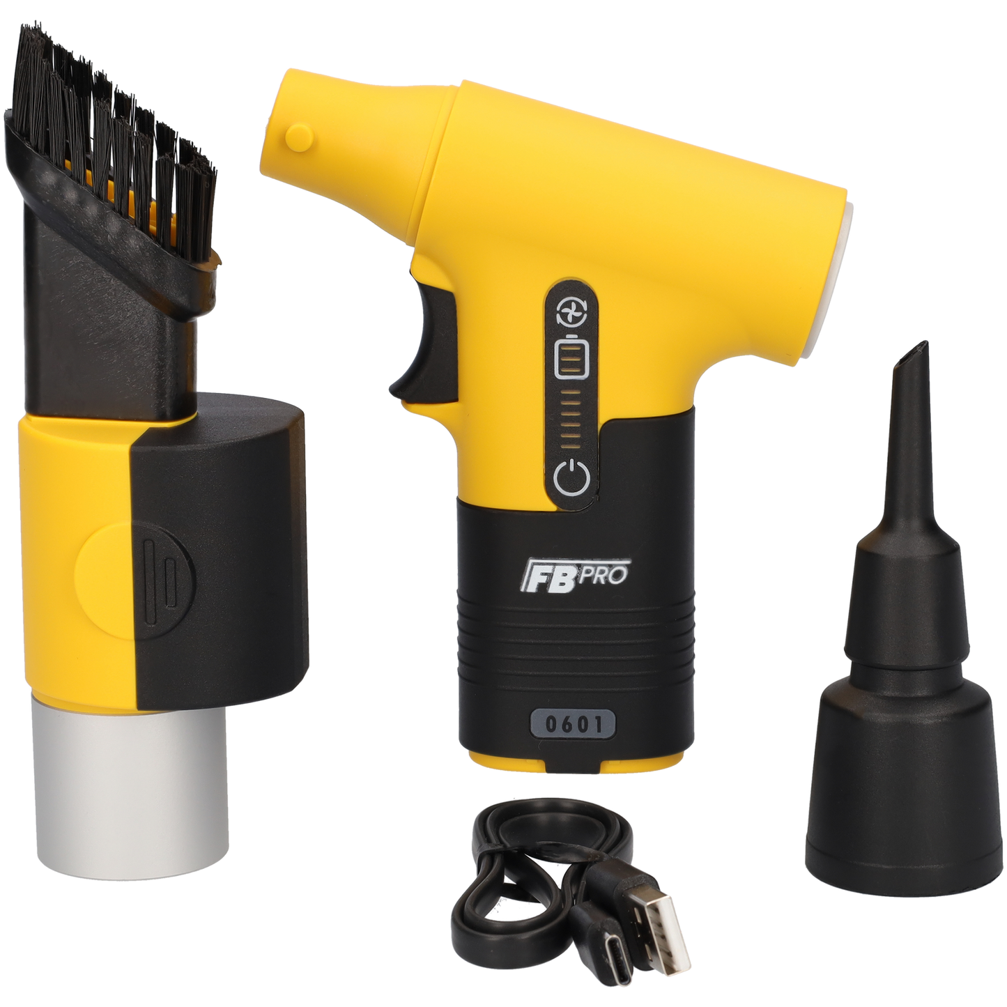 FBT170 - Electrische turbo fan - Ventilator - Jet fan - Blaas pistool - Oplaadbaar - Verschillende snelheden - Geel