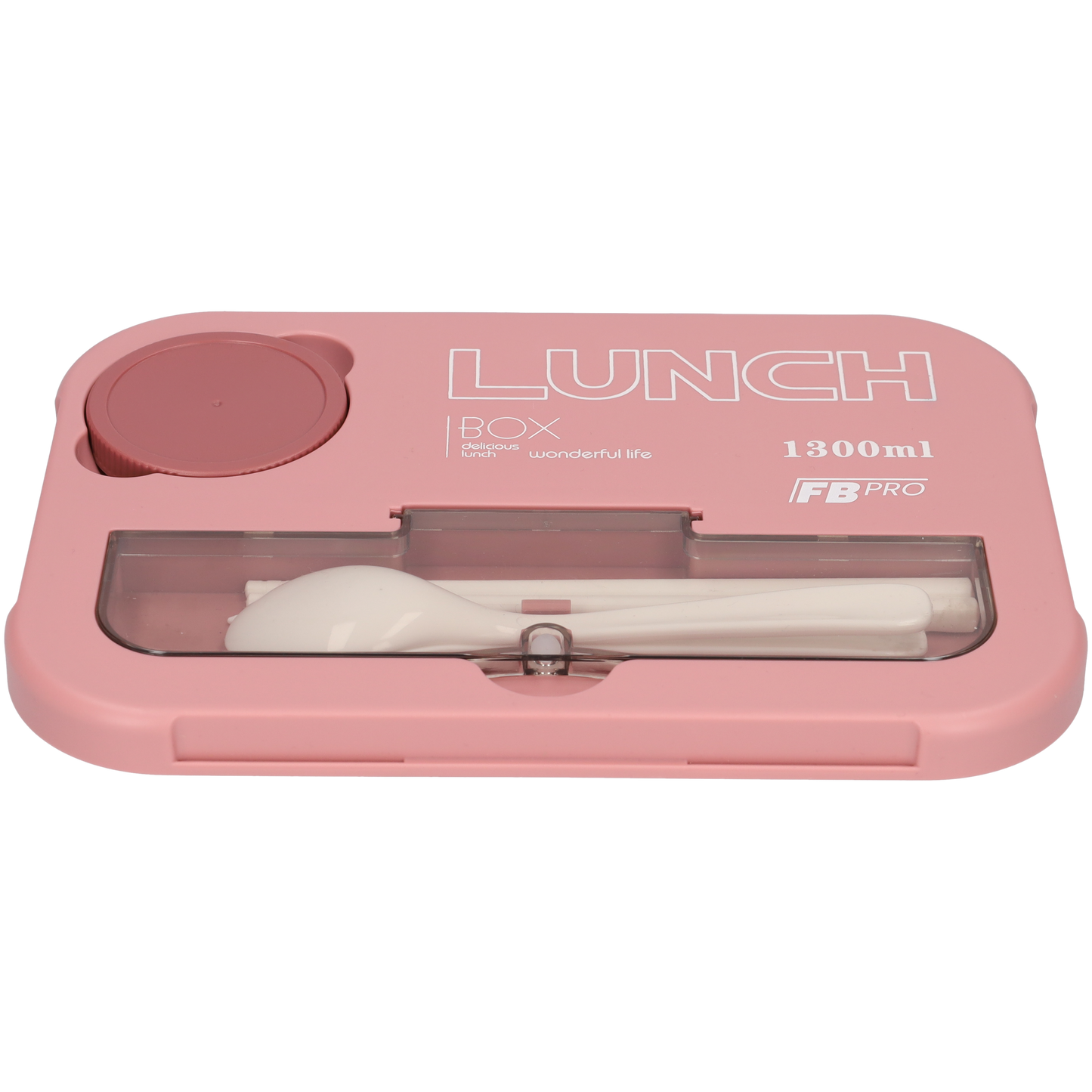 Mooie Lunchbox - BPA vrij - Bentobox - Ook te gebruiken als broodtrommel - Roze - 1300ml