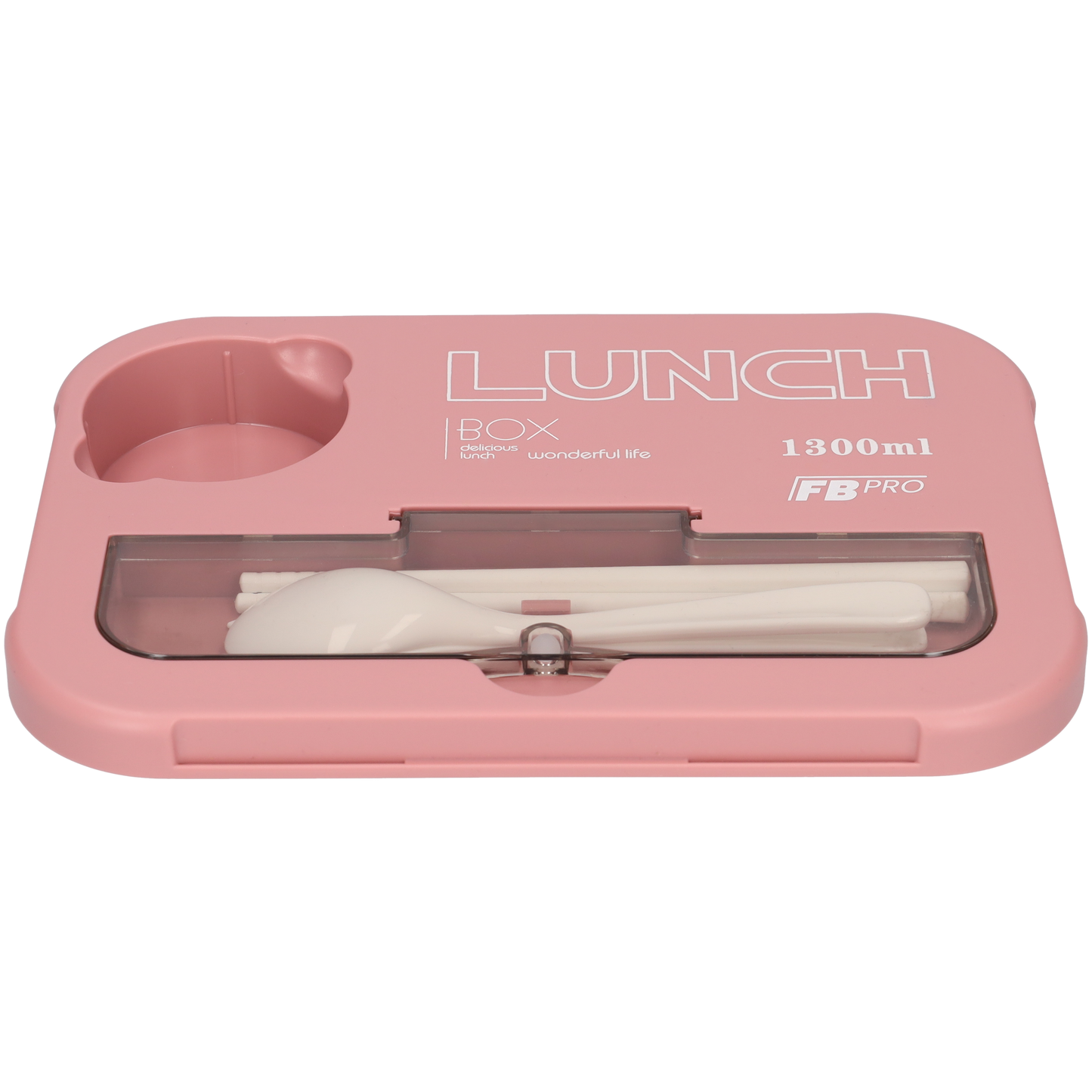 Mooie Lunchbox - BPA vrij - Bentobox - Ook te gebruiken als broodtrommel - Roze - 1300ml