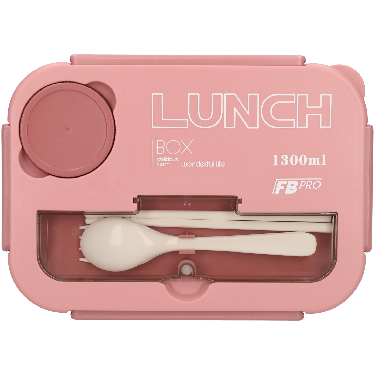 Mooie Lunchbox - BPA vrij - Bentobox - Ook te gebruiken als broodtrommel - Roze - 1300ml