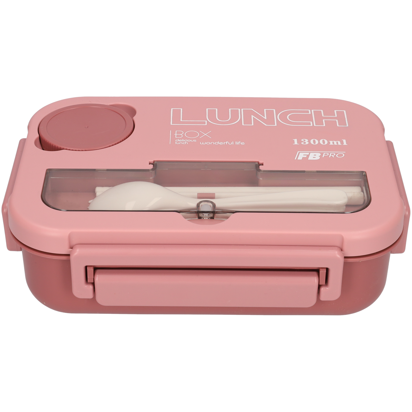 Mooie Lunchbox - BPA vrij - Bentobox - Ook te gebruiken als broodtrommel - Roze - 1300ml