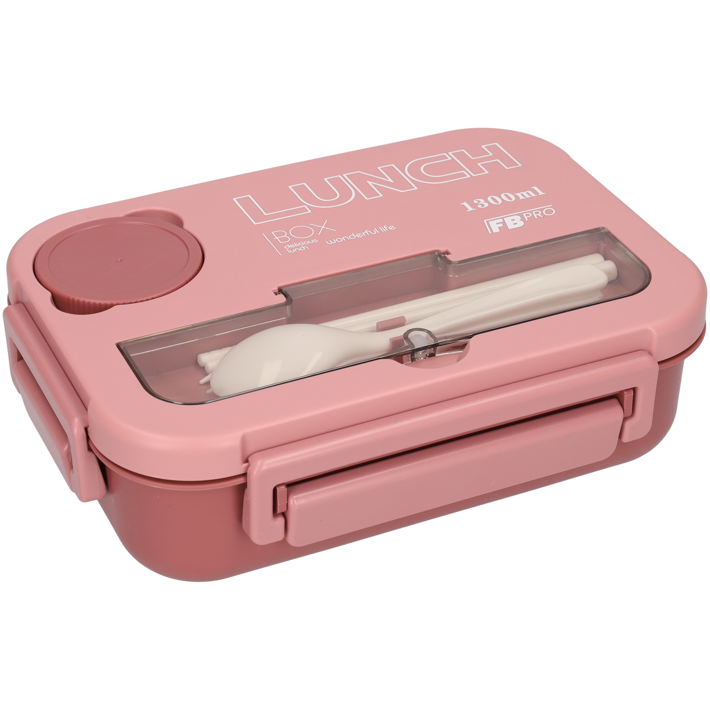 Mooie Lunchbox - BPA vrij - Bentobox - Ook te gebruiken als broodtrommel - Roze - 1300ml