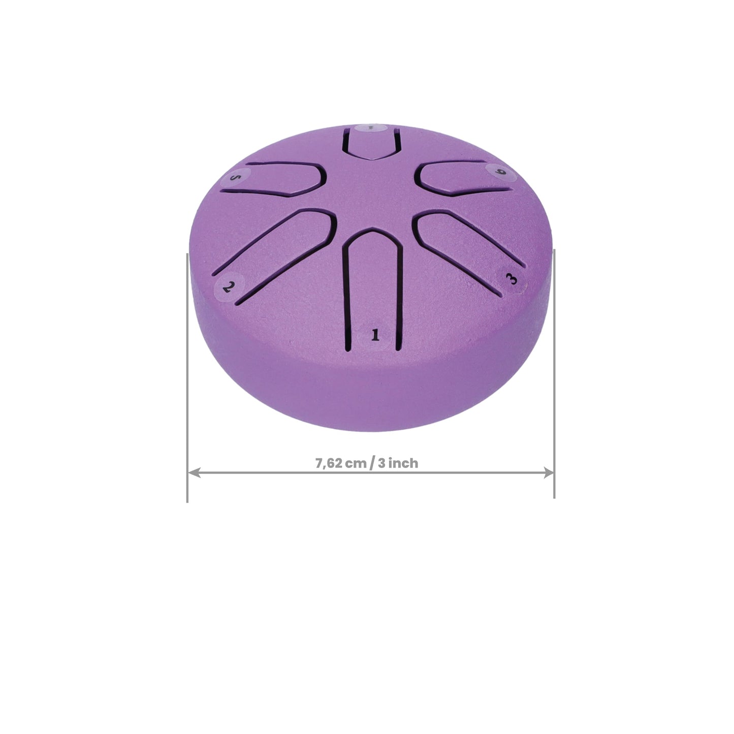 Mini Handpan 3 Inch, Klankschaal, Tongue Drum, Handpan Drum, Regen Drum, Muziek Instrument - Met Drumstick - Paars