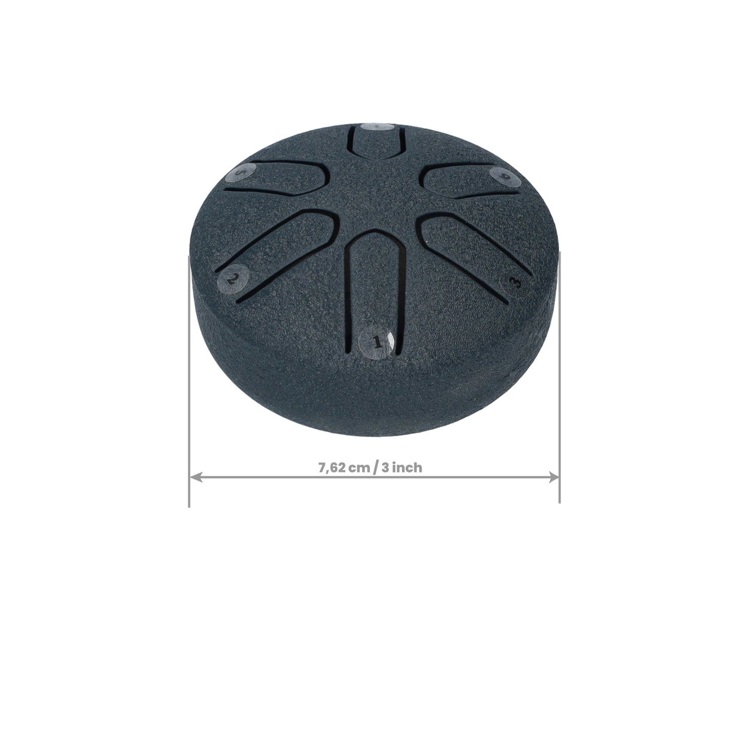Mini Handpan 3 Inch, Klankschaal, Tongue Drum, Handpan Drum, Regen Drum, Muziek Instrument - Met Drumstick - Zwart
