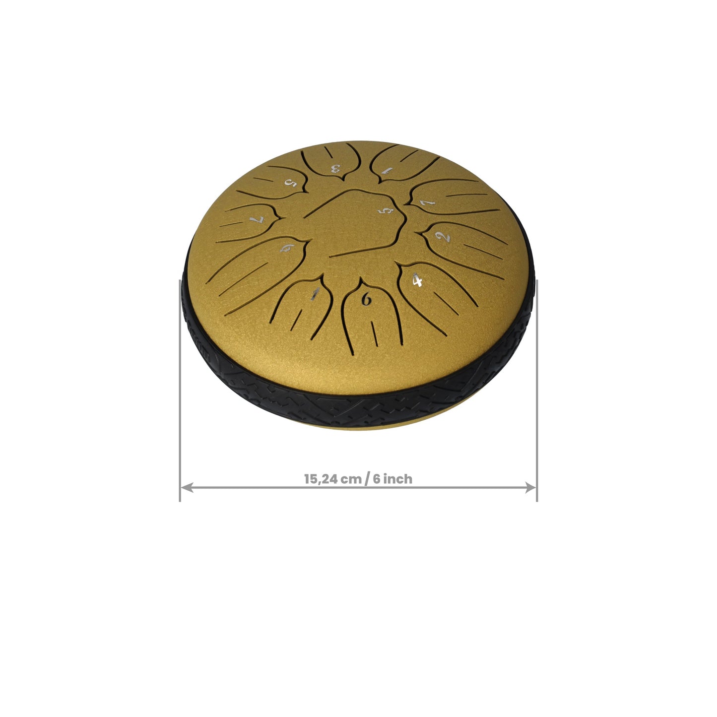 Handpan klankschaal - Medium tongue drum - Regen drum - 15 CM / 6 inch diameter - Goud