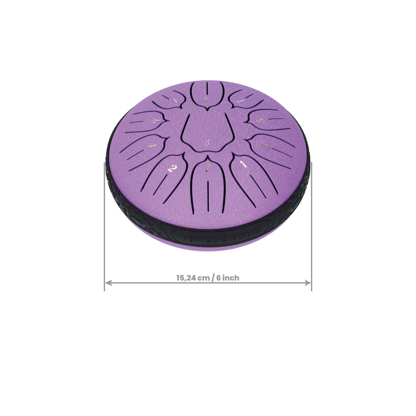 Handpan klankschaal - Medium tongue drum - 15.24 CM / 6 inch diameter - Paars