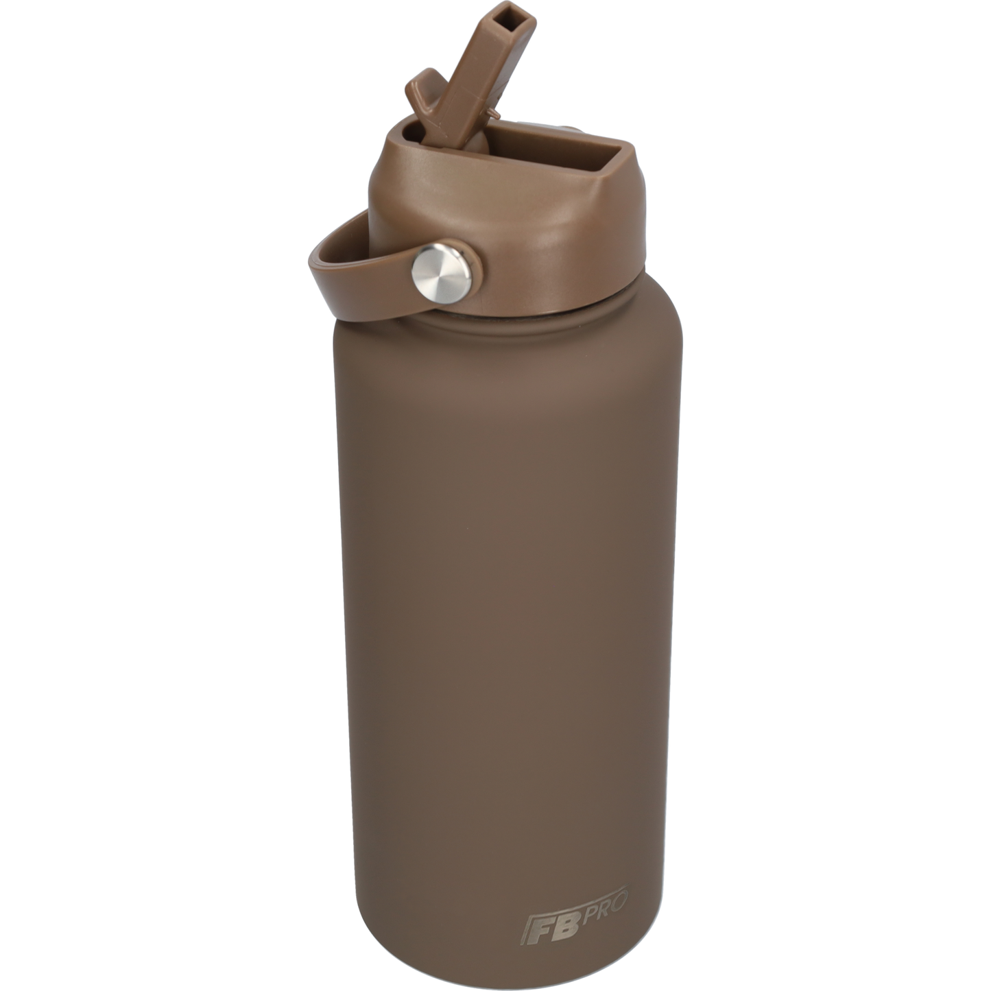 Thermos waterfles 1 liter - Isolerende Waterfles met Draaibare Drinktuit - Light Brown