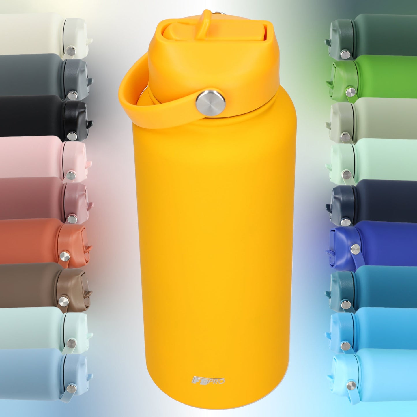 Thermos waterfles 1 liter - Isolerende Waterfles met Draaibare Drinktuit - Orange