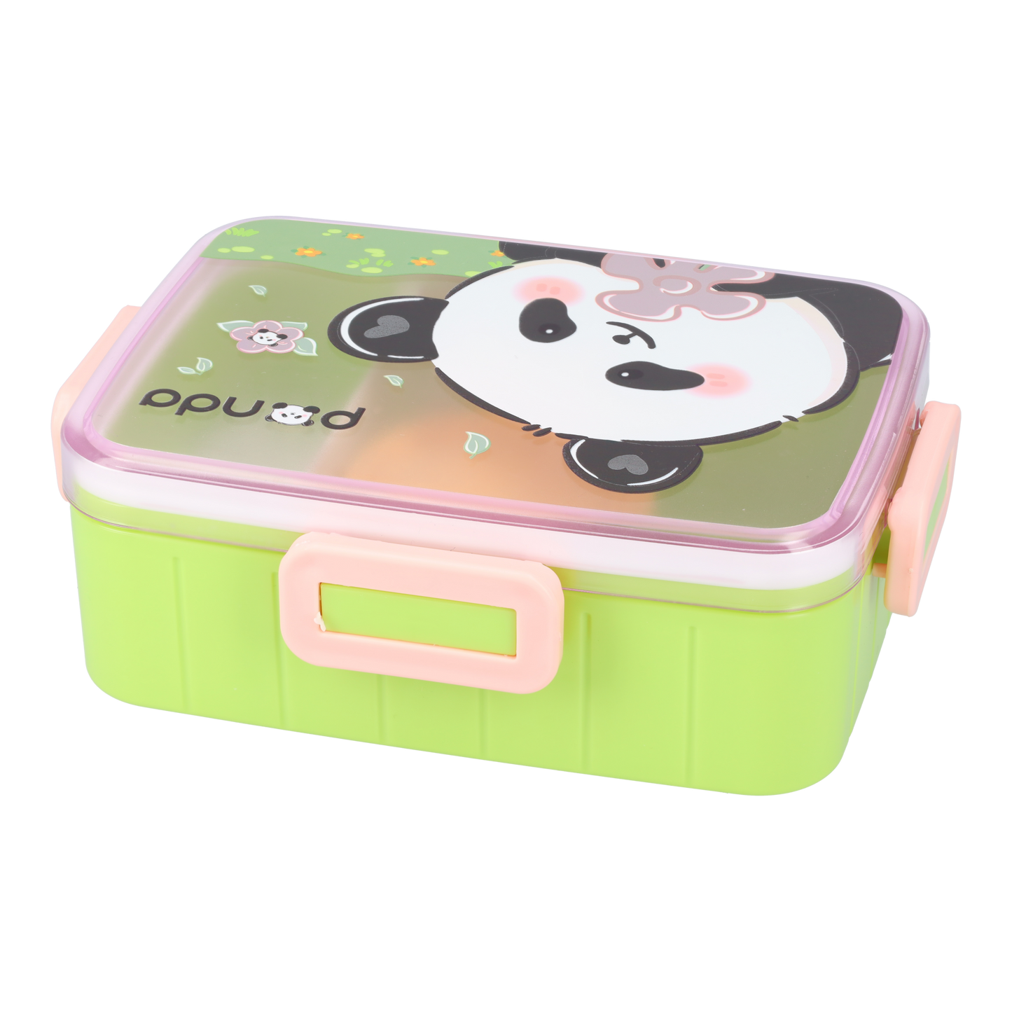 Panda Lunchbox - Lunchbox voor Kinderen - Luchtdichte Lunchboxen - Met Lepel en Extra Bakje - 600ml Opslag - Gemaakt van Plastic Kunststof
