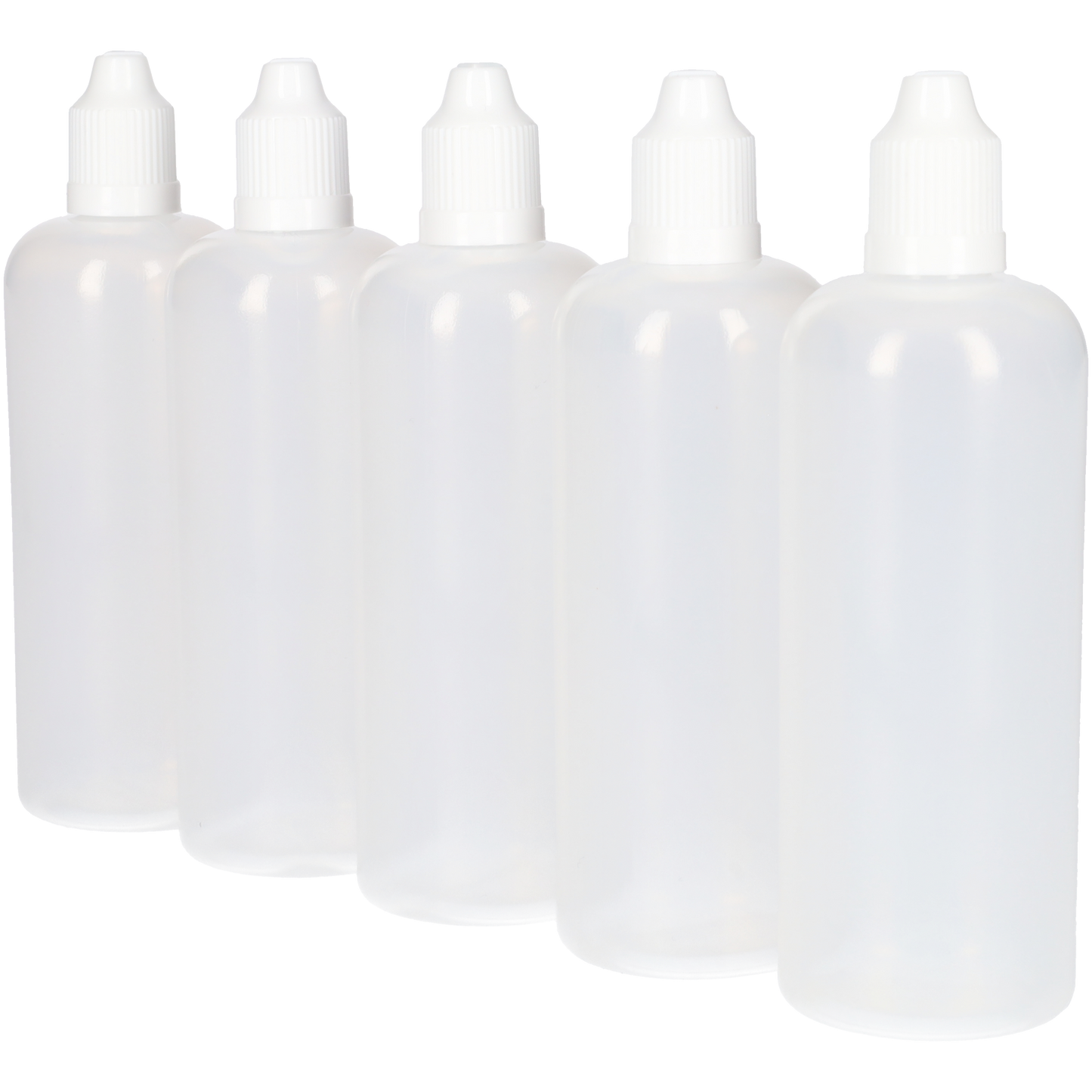 E sigaret flesjes - Vloeistof flessen voor vape met compact formaat - 200ml - 5 stuks - LDPE kunststof - Doorzichtig