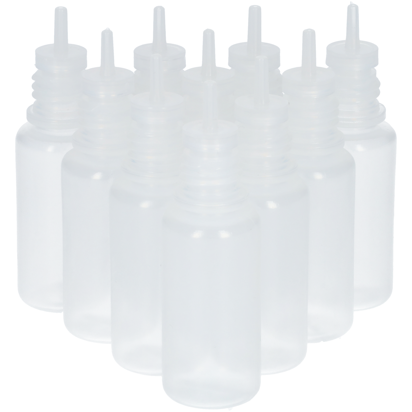 E sigaret flesjes - 10ml - 10 stuks - LDPE kunststof - Doorzichtig