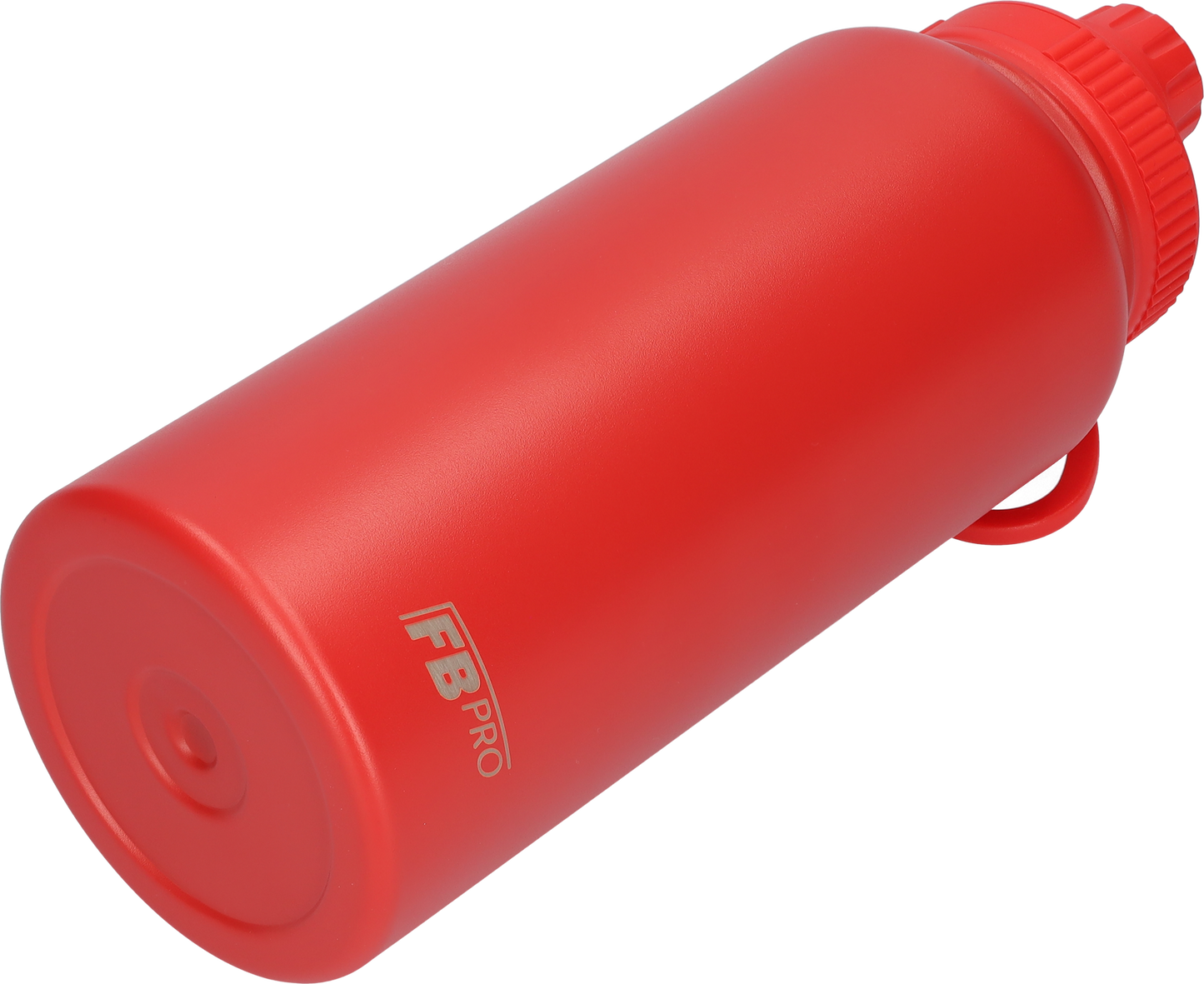 Thermos drinkfles 1 liter met extra dop - Isolerende Waterfles met draaibare drinktuit - Afgewerkt met Poedercoating - Rood