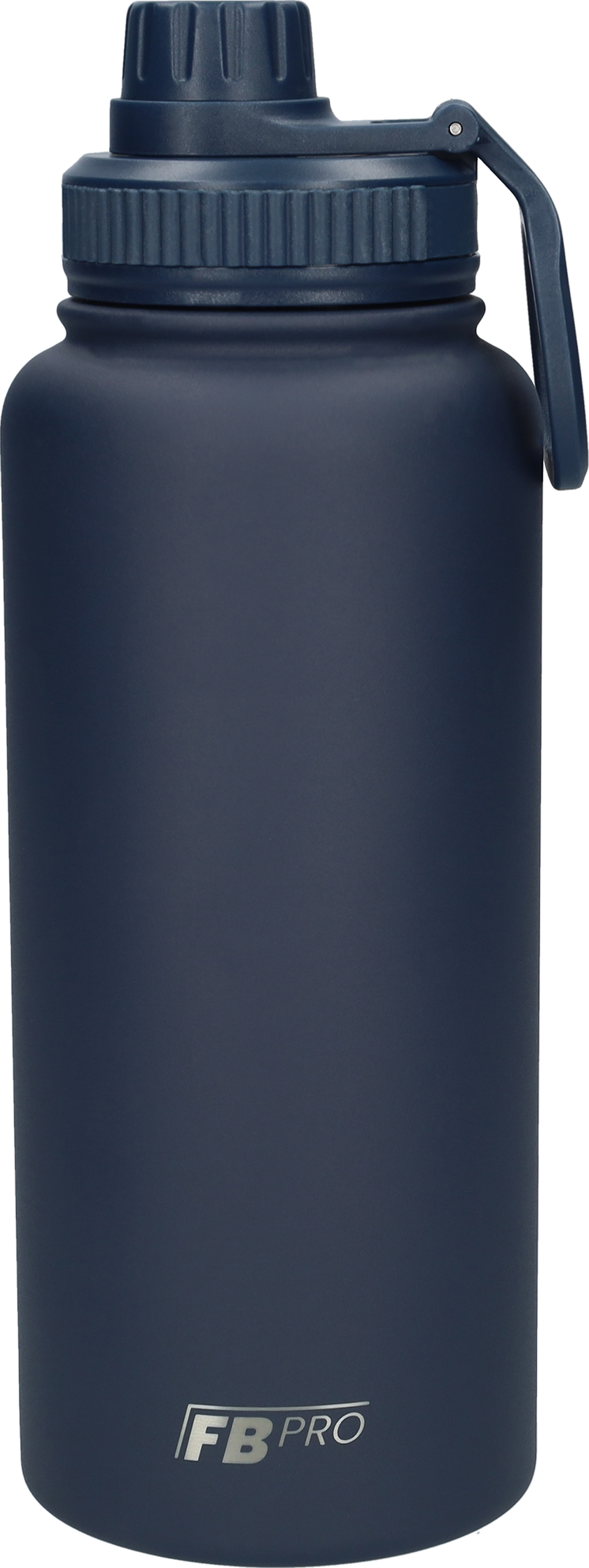Thermos drinkfles 1 liter met extra dop - Isolerende Waterfles met draaibare drinktuit - Afgewerkt met Poedercoating - Donkerblauw