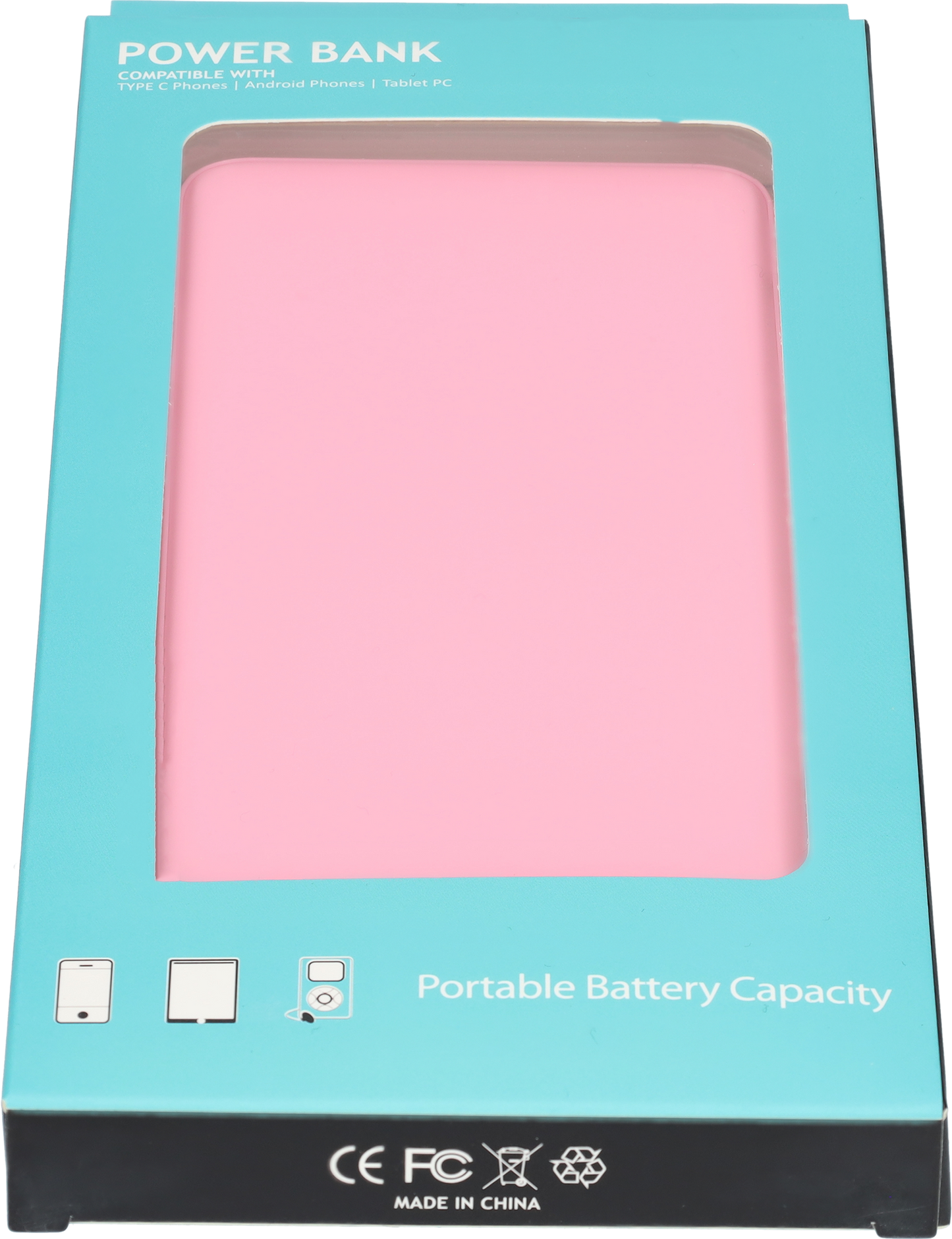 Powerbank - Snellader - Fast charger - LED Batterij display - 2-in-1 - 5000mAh - In- en output van 5V - Roze