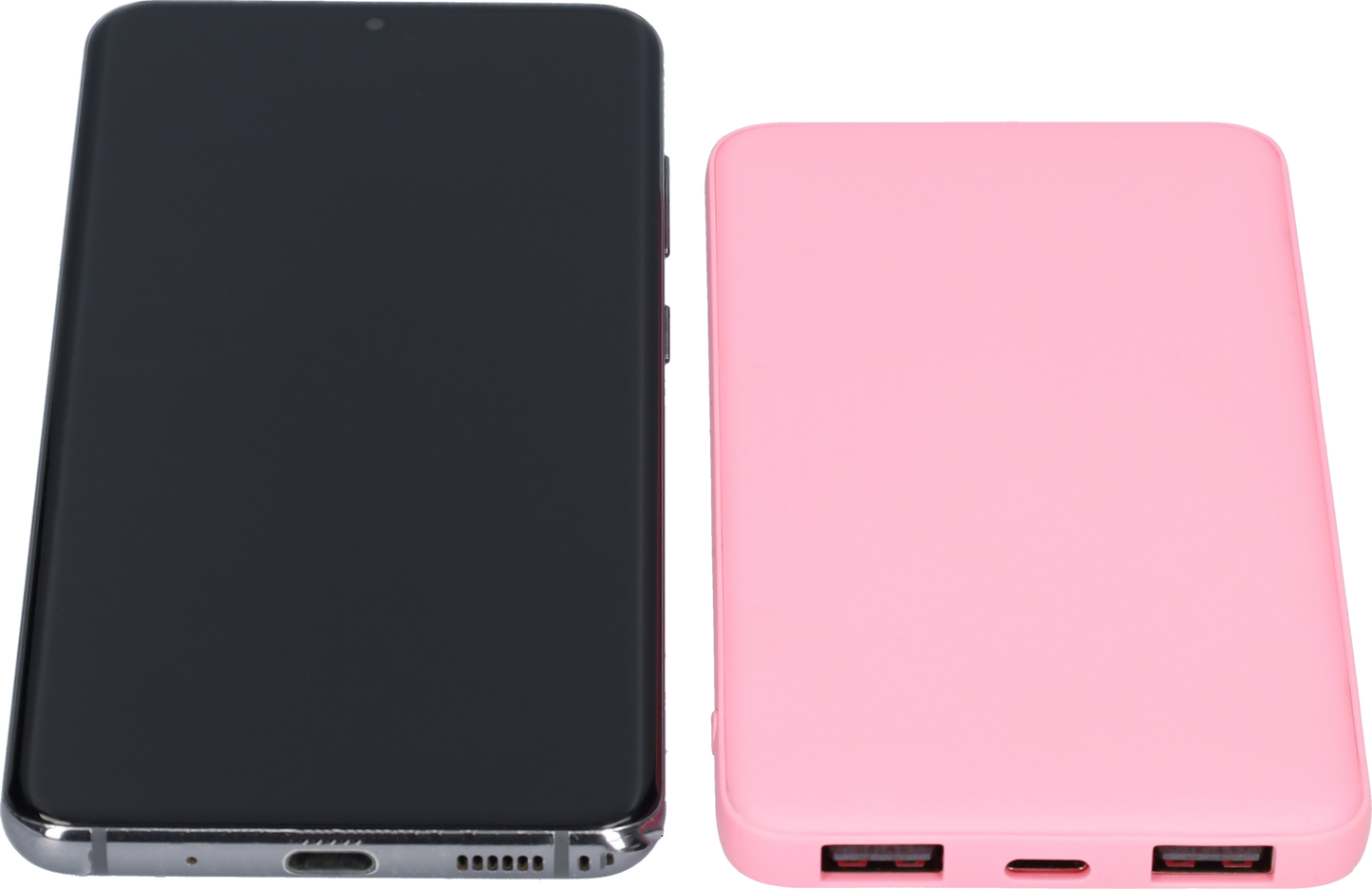 Powerbank - Snellader - Fast charger - LED Batterij display - 2-in-1 - 5000mAh - In- en output van 5V - Roze