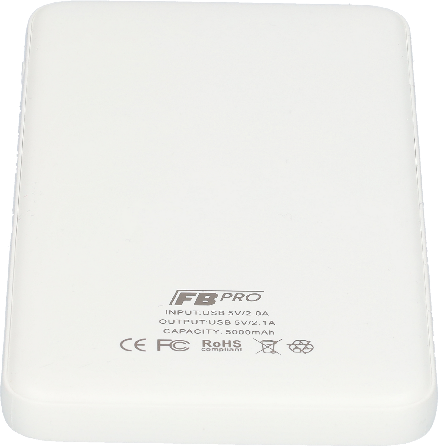 Powerbank - Snellader - Fast charger - LED Batterij display - 2-in-1 - 5000mAh - In- en output van 5V - Wit