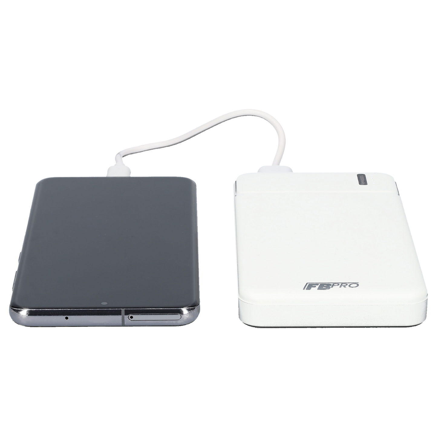 Powerbank 10.000 mAh - Oplader van 10,5 Watts - 2x USB-A, 1x USB-C, 1x Micro USB - Met LED lamp display - Wit