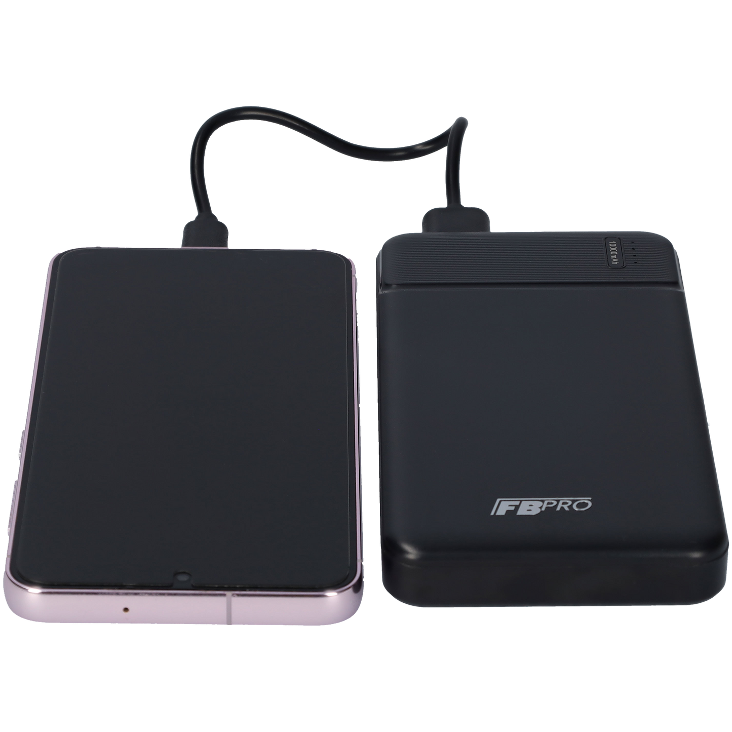Powerbank 10.000 mAh - Oplader van 10,5 Watts - 2x USB-A, 1x USB-C, 1x Micro USB - Met LED lamp display - Zwart