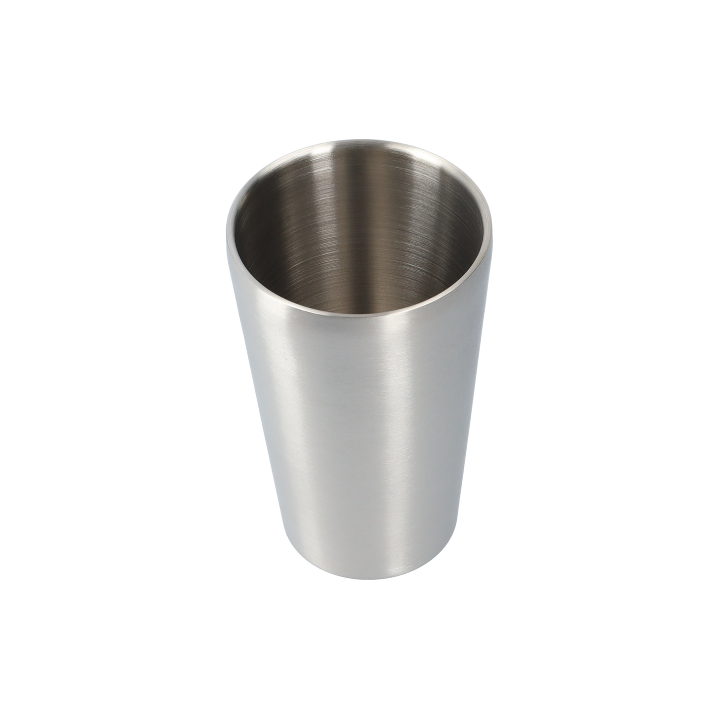 Bekers - Drinkglazen van RVS - Koffie of thee glazen - Roestvrij staal (2 stuks!) - 450 ML, zilver - Zonder oor