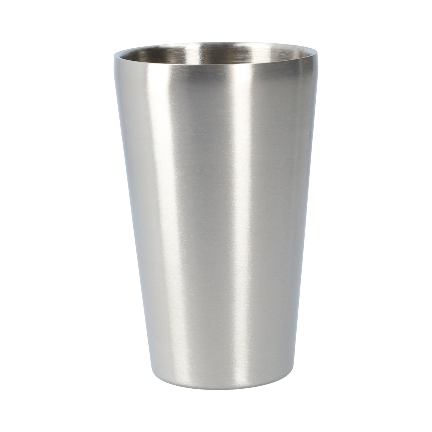Bekers - Drinkglazen van RVS - Koffie of thee glazen - Roestvrij staal (2 stuks!) - 450 ML, zilver - Zonder oor