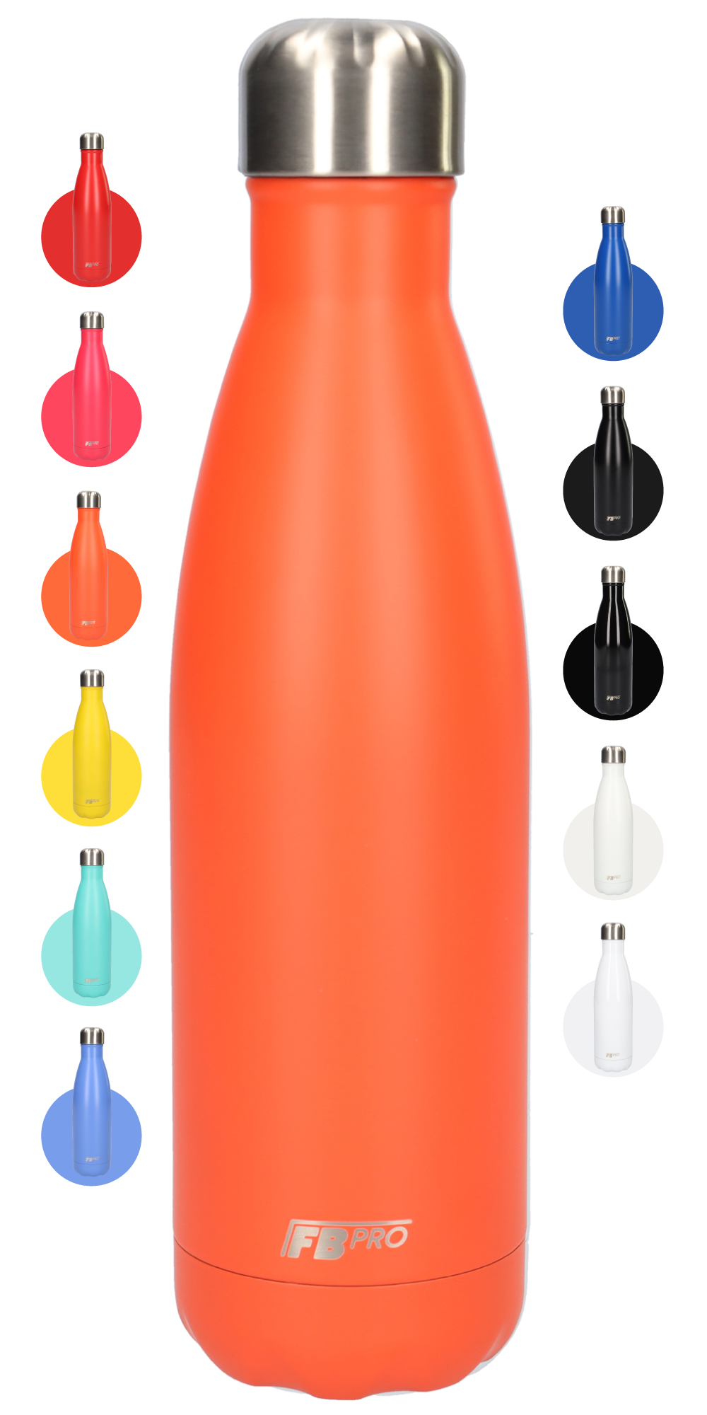 FBFS3, Thermosfles, Drinkfles, Waterfles - Dubbelwandig - 500ml - Spicy Red - Mat Rood