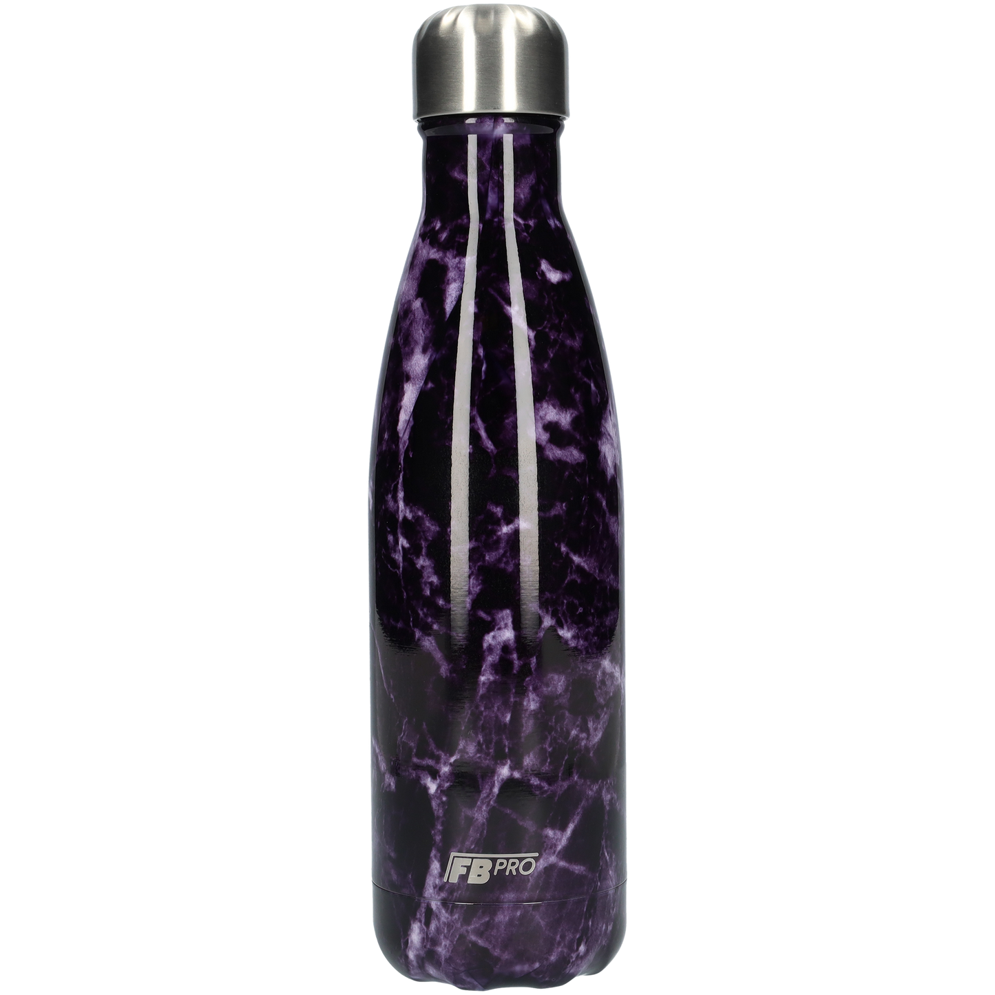 FBFS26, Thermosfles, Drinkfles, Waterfles - 500ml - Purple Storm Marble - Paarse Storm Marmer