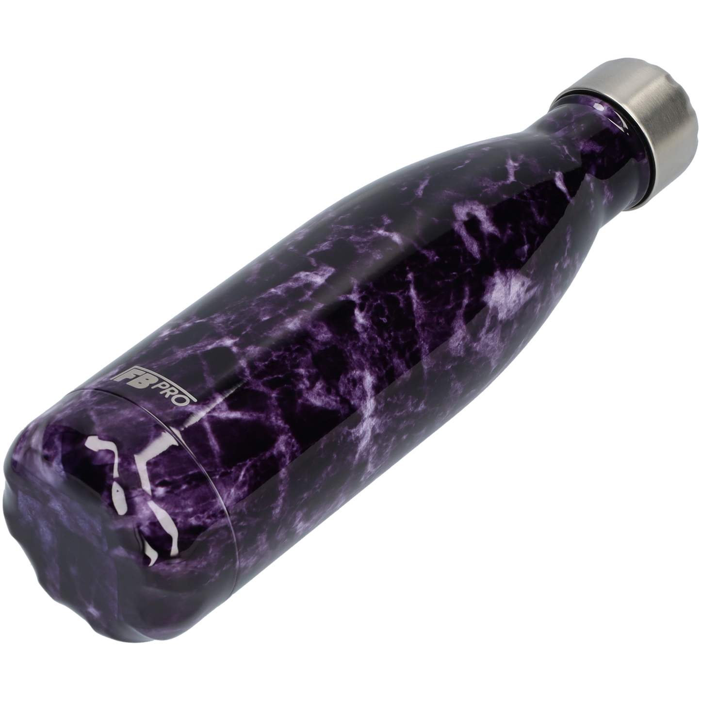 FBFS26, Thermosfles, Drinkfles, Waterfles - 500ml - Purple Storm Marble - Paarse Storm Marmer