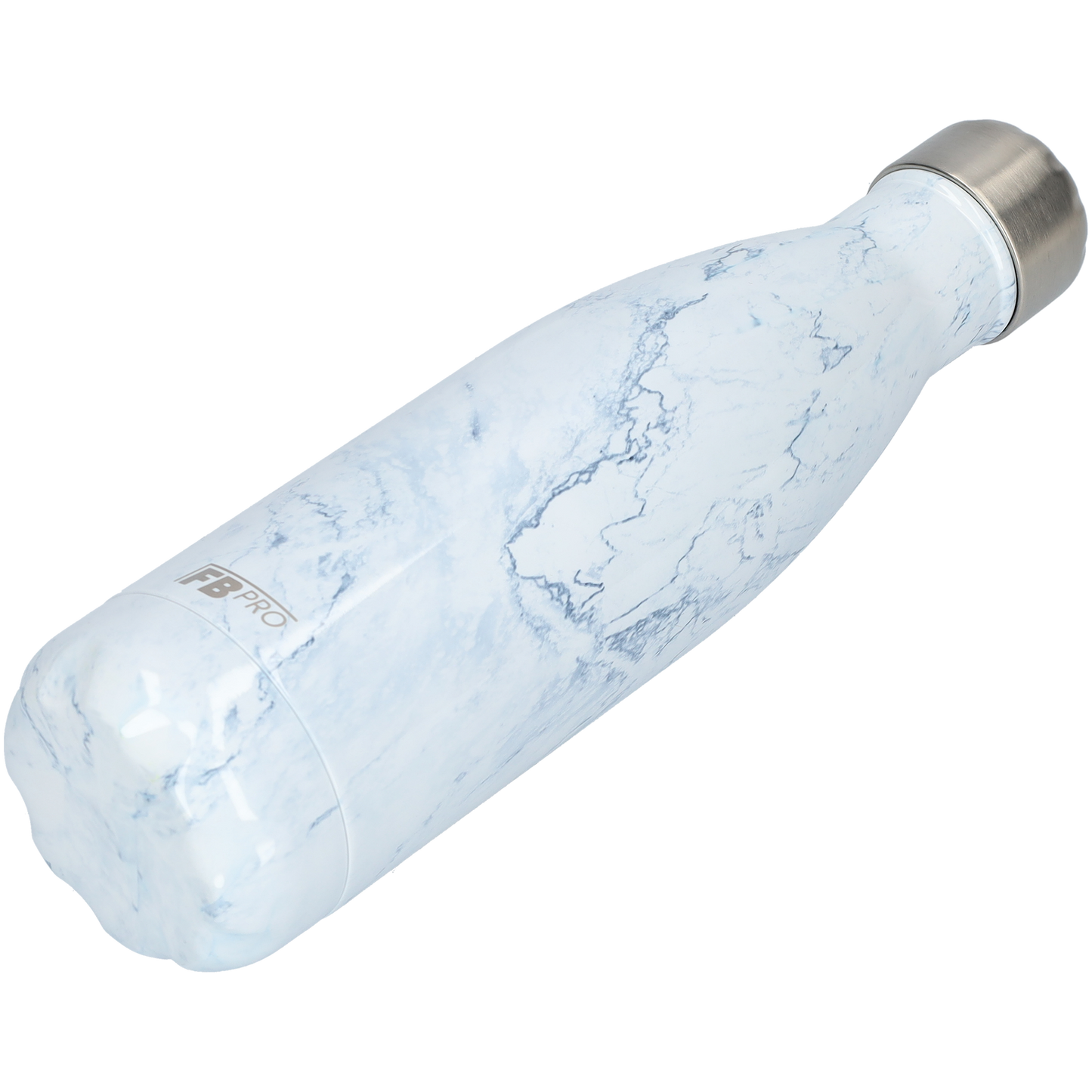 FBFS31, Thermosfles, Drinkfles, Waterfles - 500ml - Light Blue Marble - Licht Blauw Marmer