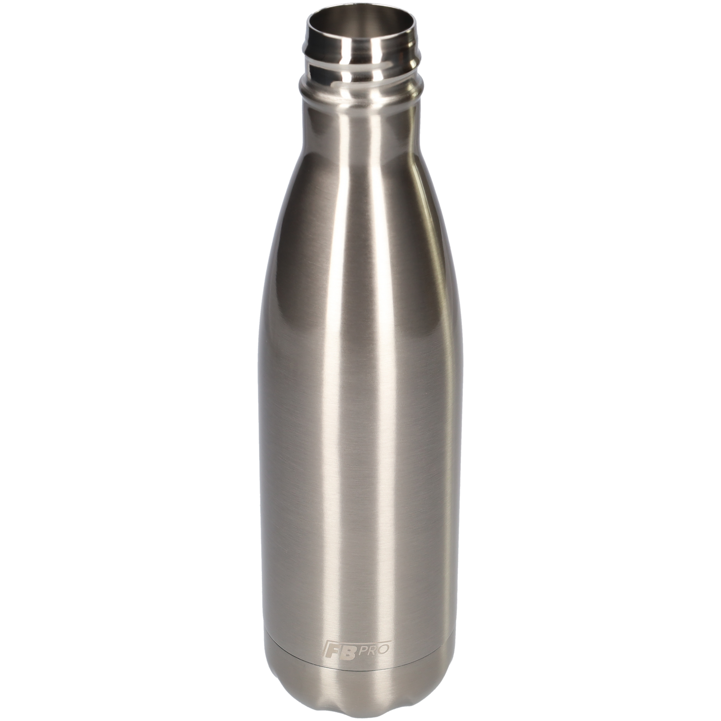 FBFS14, Thermosfles, Drinkfles, Waterfles - Dubbelwandig - 500ml - Sparkly Chrome - Glinsterend Metaal