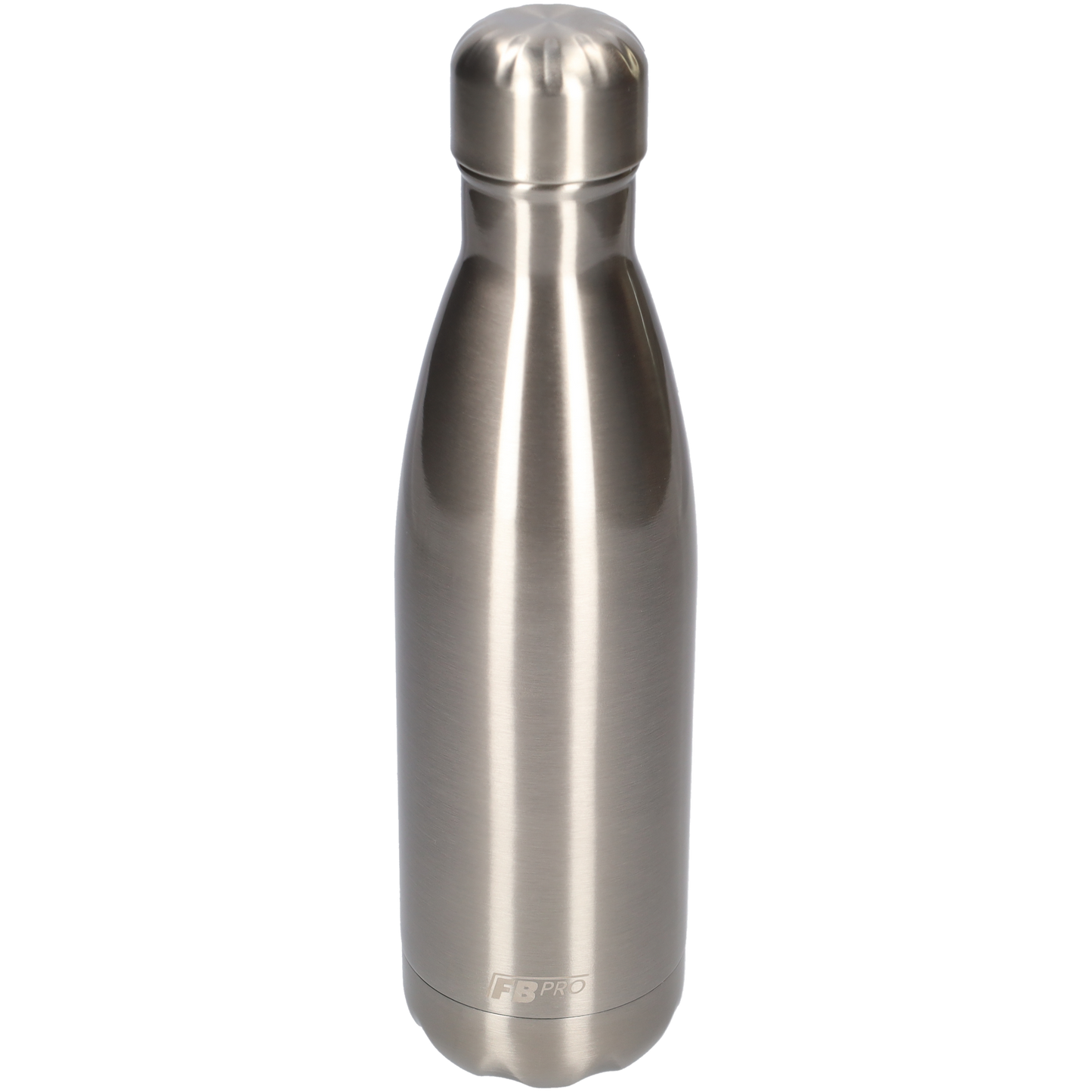 FBFS14, Thermosfles, Drinkfles, Waterfles - Dubbelwandig - 500ml - Sparkly Chrome - Glinsterend Metaal
