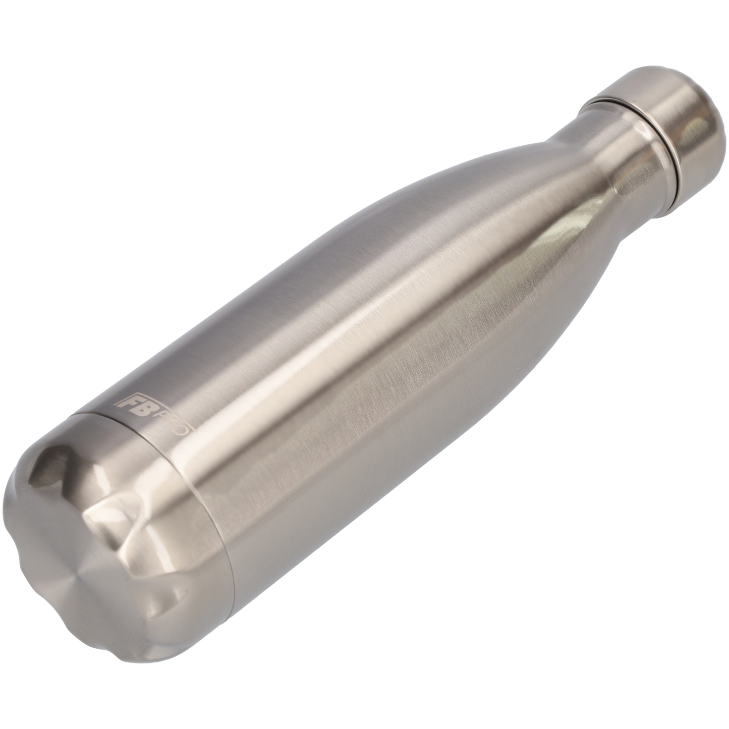 FBFS14, Thermosfles, Drinkfles, Waterfles - Dubbelwandig - 500ml - Sparkly Chrome - Glinsterend Metaal