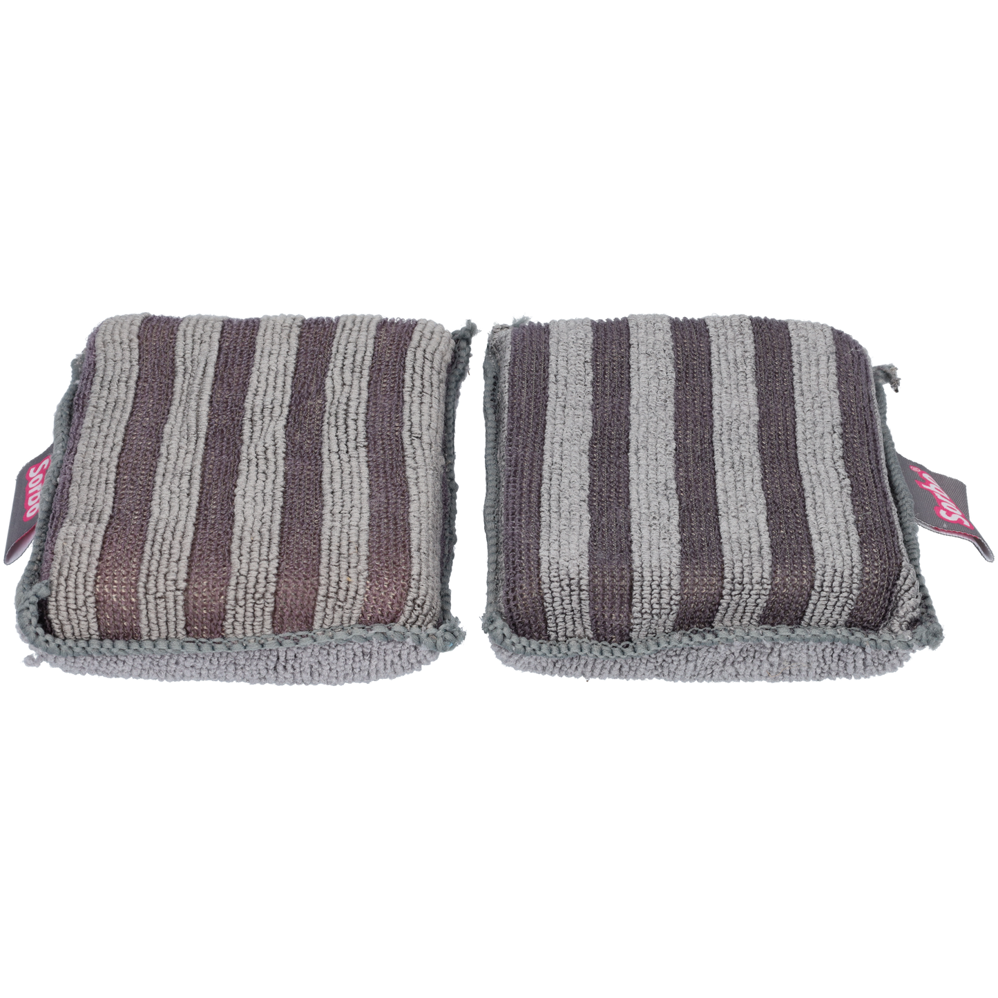 4x Sorbo Sponzen - 13 x 9 x 3 cm - 2 Sets van 2 - Krasvrij - Schuurkant - Microvezel - Schuursponsjes - Spons - Grijs