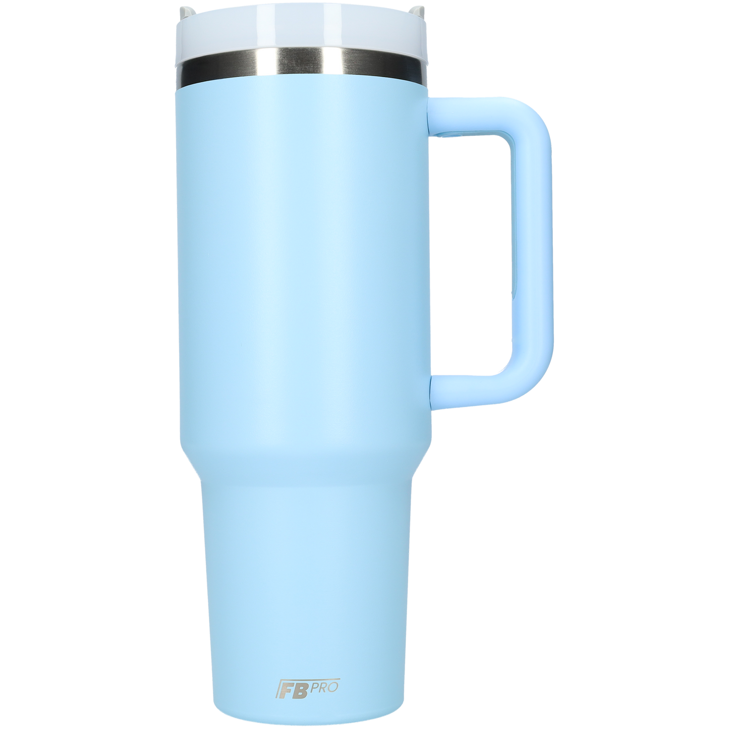 Thermos drinkbeker tumbler 1.2L met handvat en rietje - Thermosbeker - 1200 ML - Baby Blauw