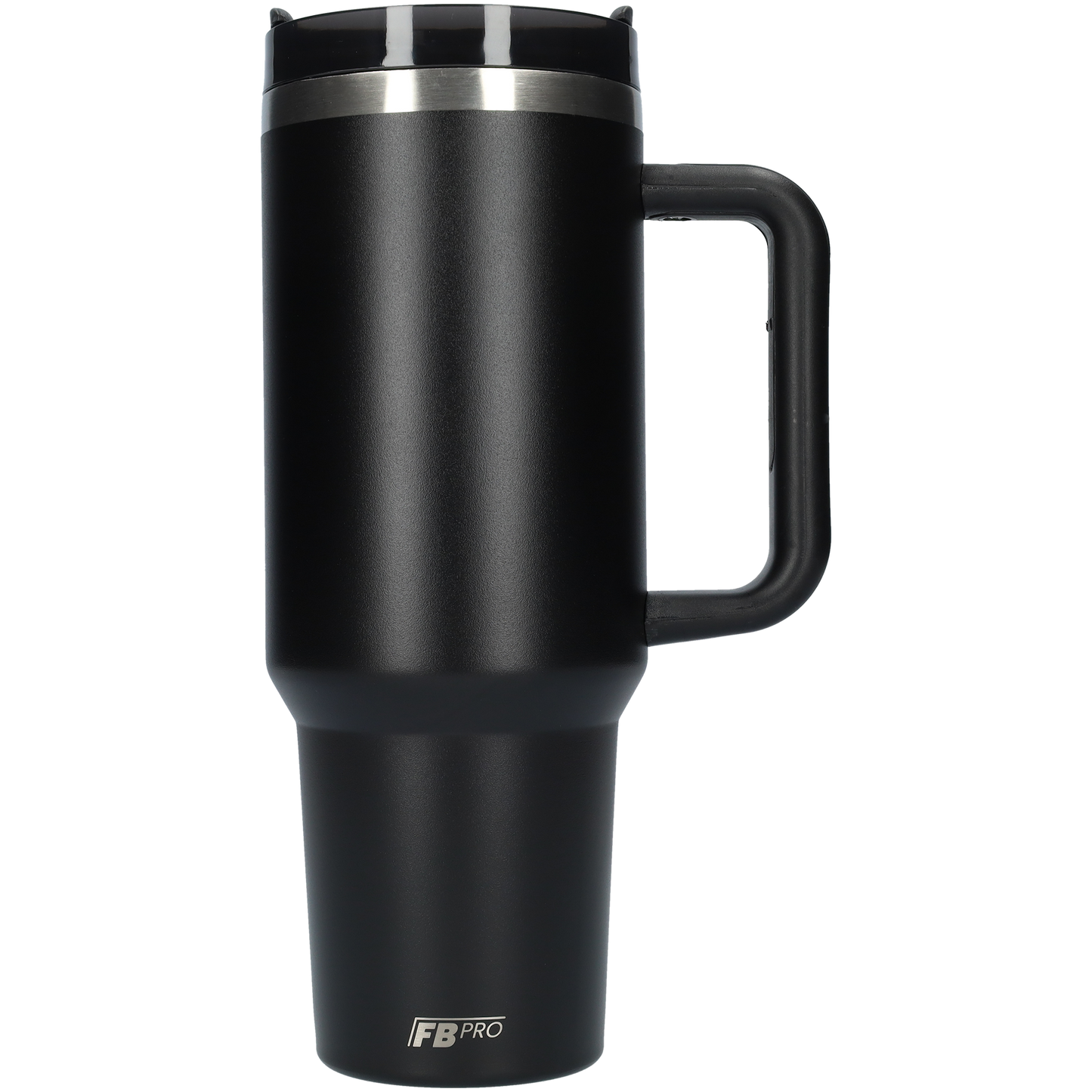 Thermos drinkbeker tumbler 1.2L met handvat en rietje - Thermosbeker - 1200 ML - Zwart