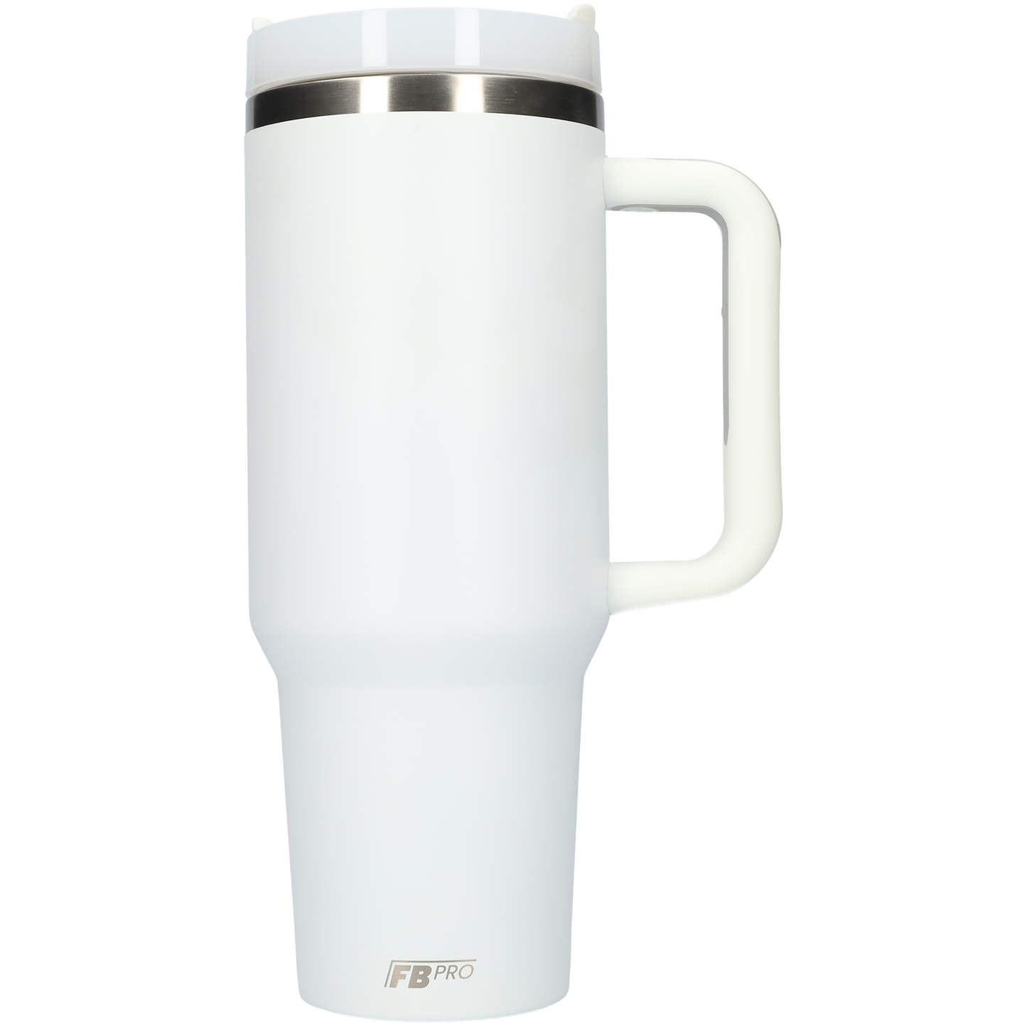 Thermos drinkbeker tumbler 1.2L met handvat en rietje - Thermosbeker - 1200 ML - Wit