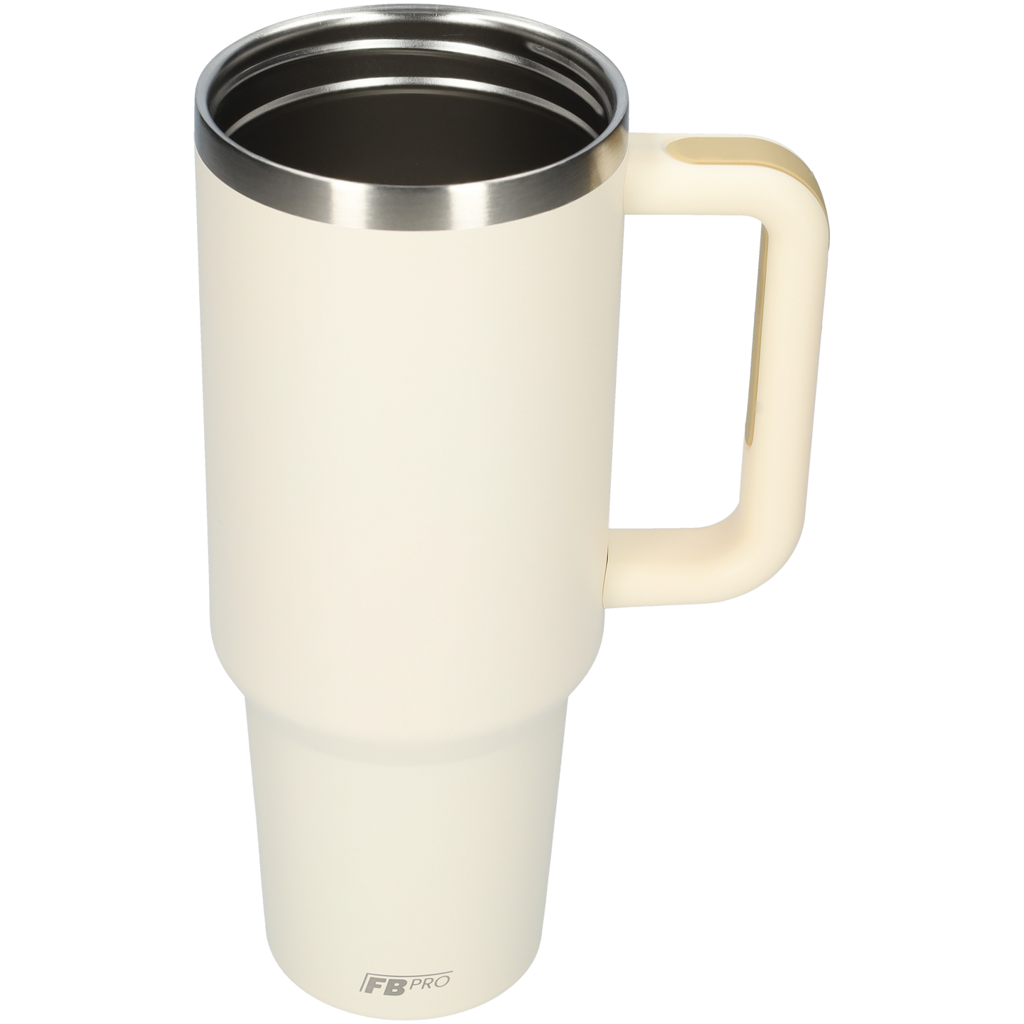 Thermos drinkbeker tumbler 1.2L met handvat en rietje - Thermosbeker - 1200 ML - Beige