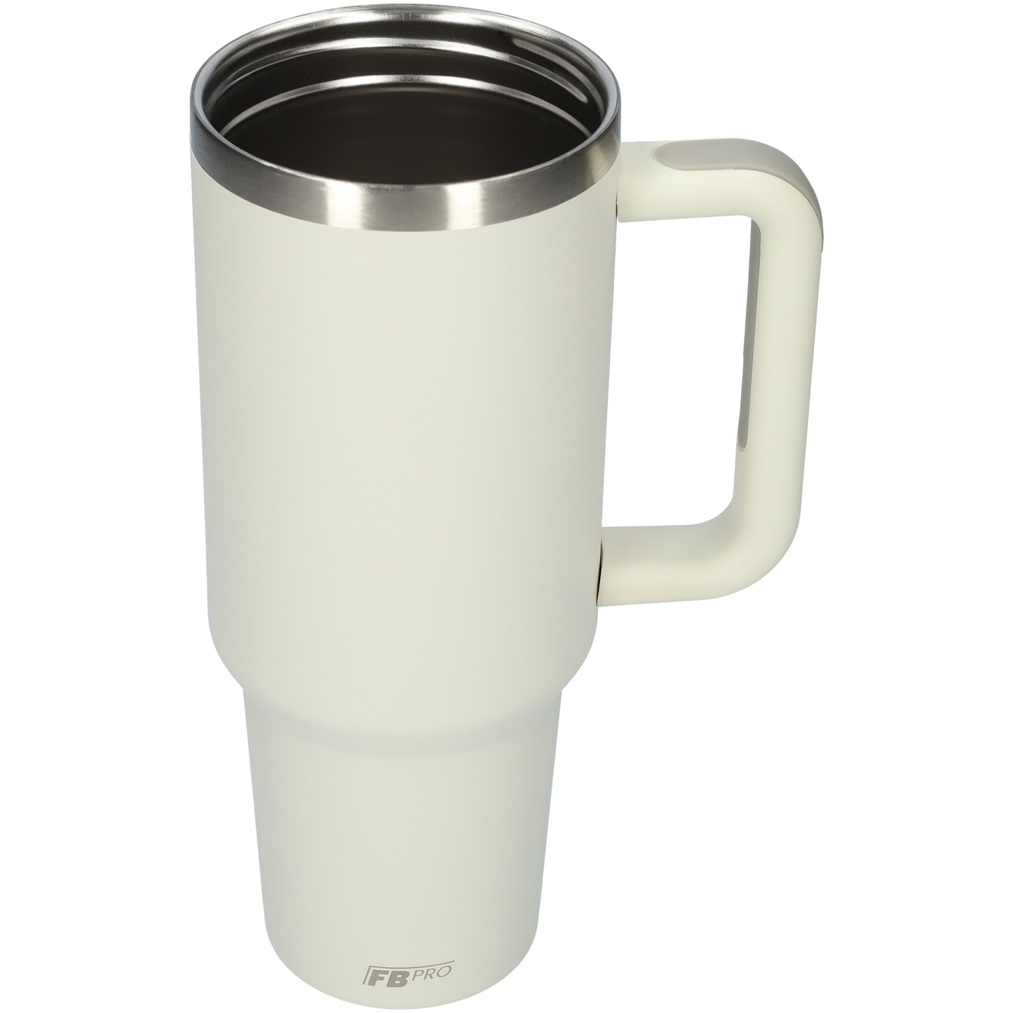 Thermos drinkbeker tumbler 1.2L met handvat en rietje - Thermosbeker - 1200 ML - Crème